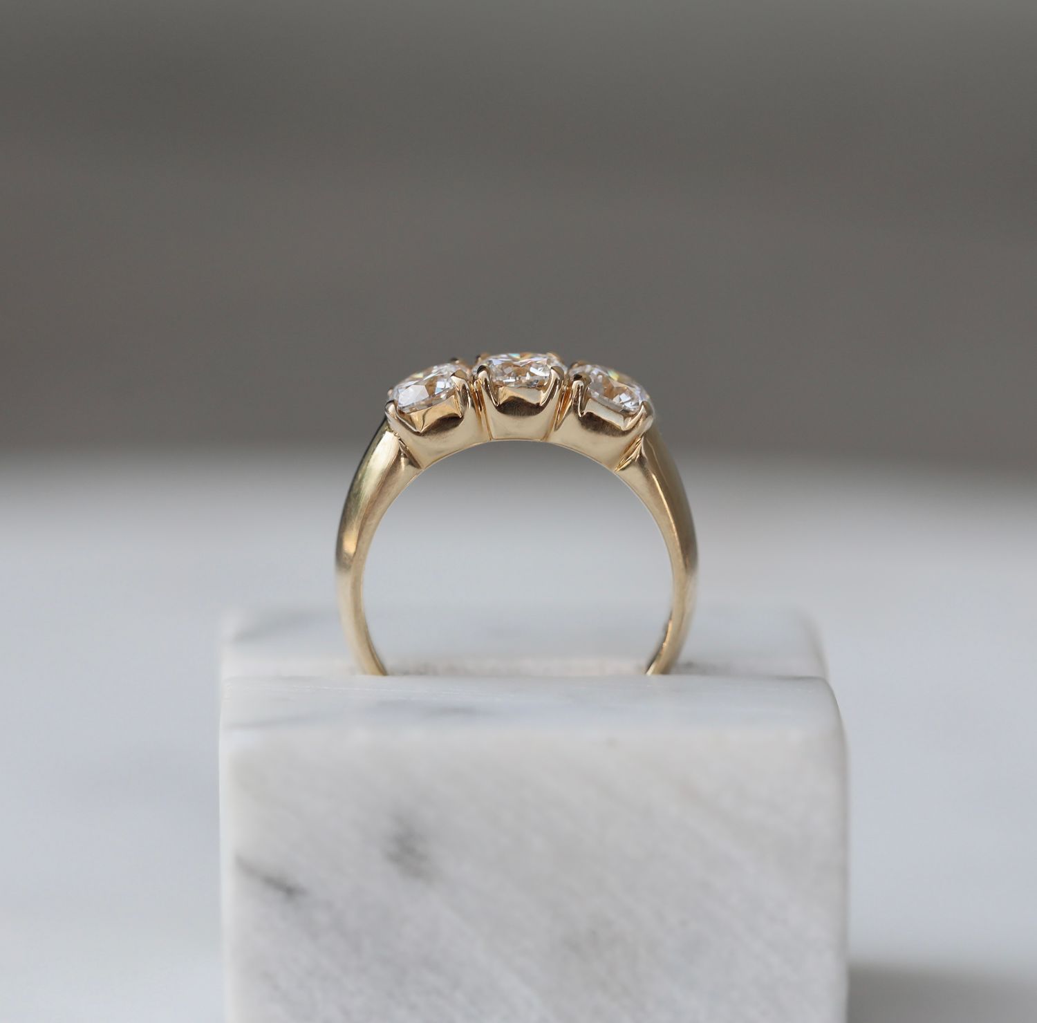 1.50 CT Round Three Stones CVD EF/VS Diamond Wedding Band 10