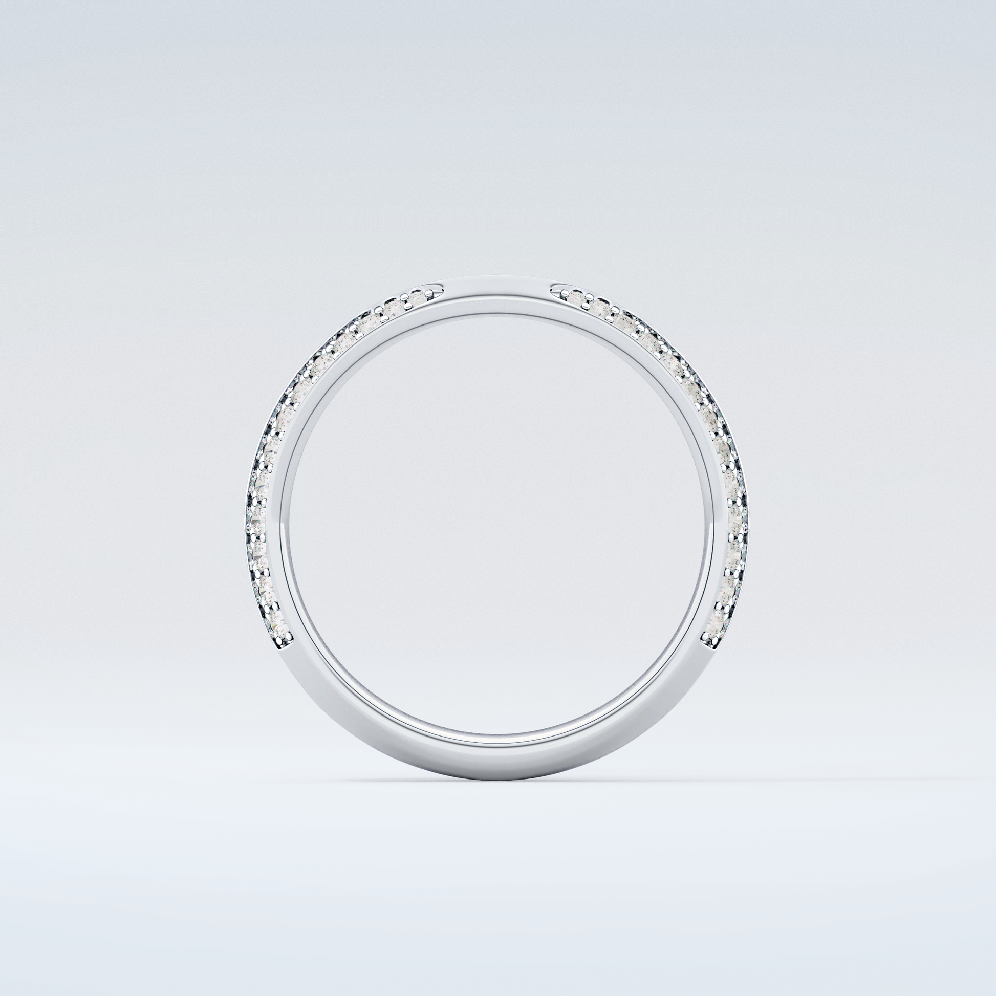 0.16 TCW Round Shaped Moissanite Wedding Band 14
