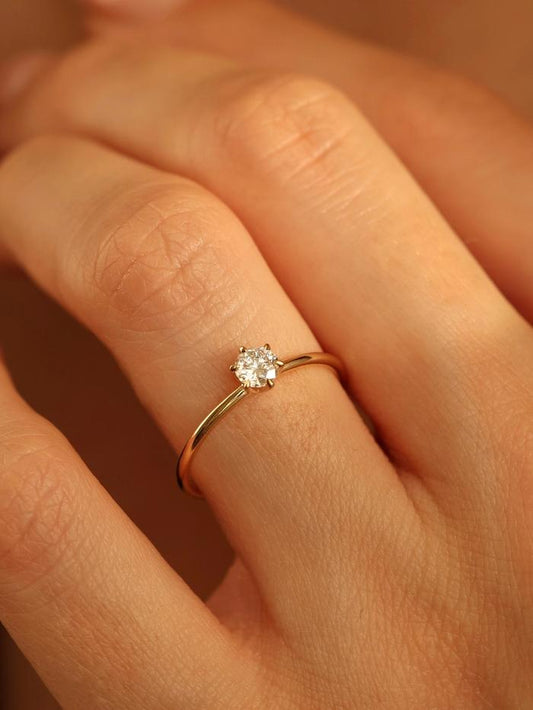 Marquise Cut Cluster Styled Lab Grown Diamond Engagement Ring
