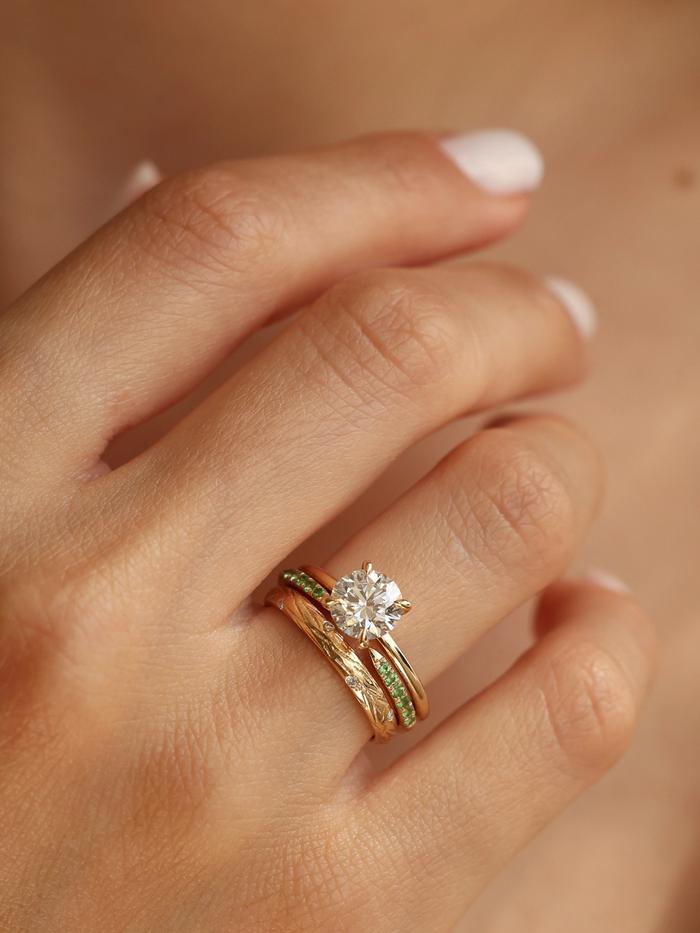 Marquise Cut Cluster Styled Lab Grown Diamond Engagement Ring