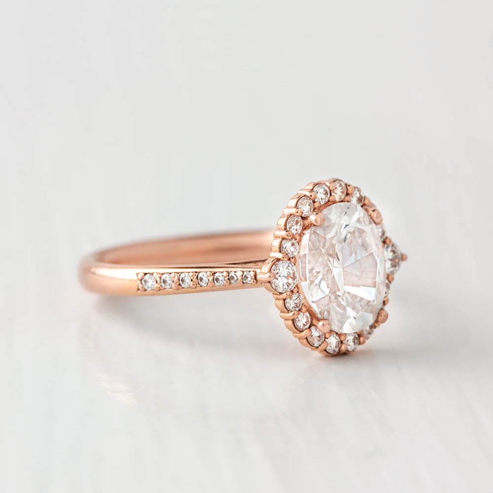 2 CT Round Three Stones Lab Grown Diamond Engagement Ring