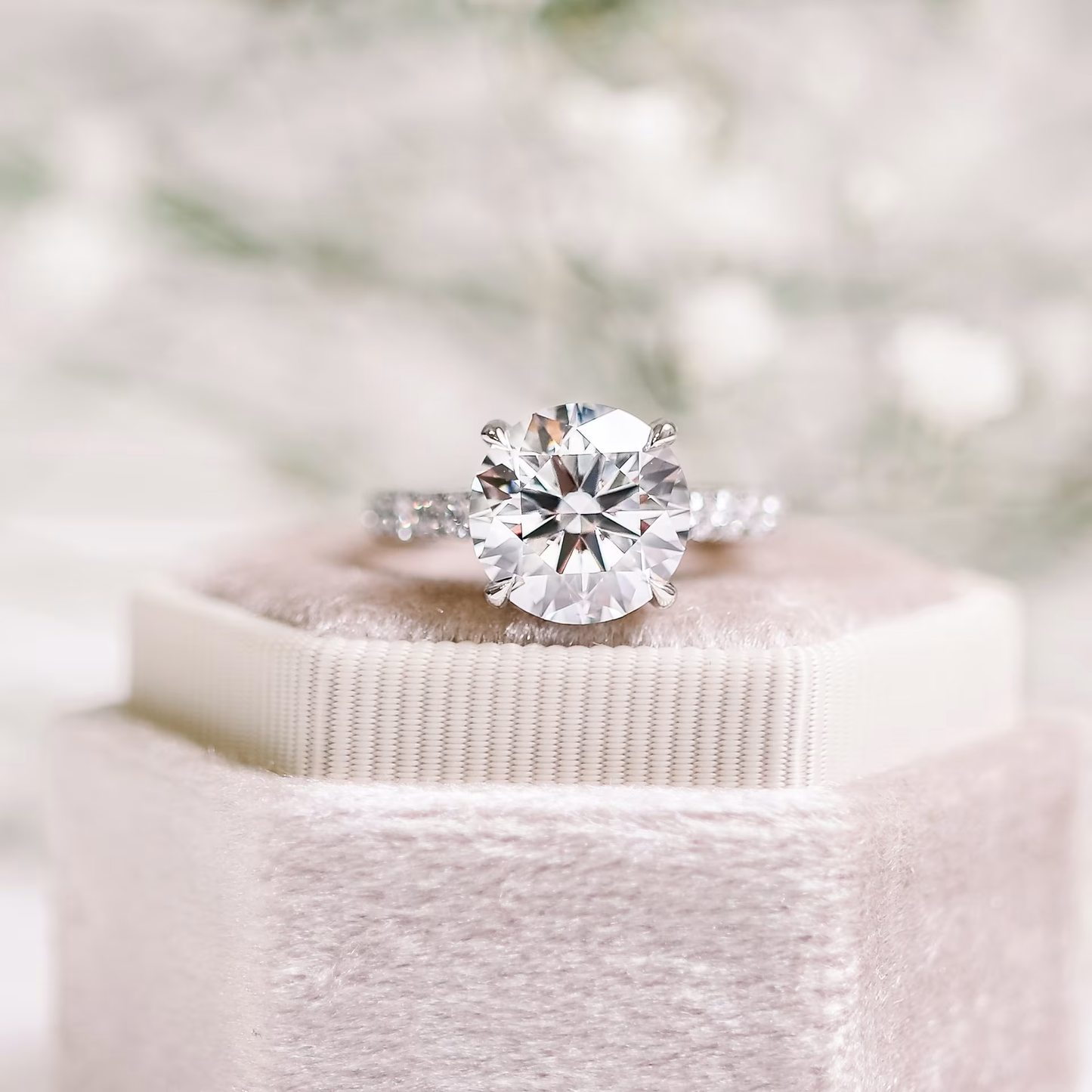 Marquise Cut Cluster Styled Lab Grown Diamond Engagement Ring
