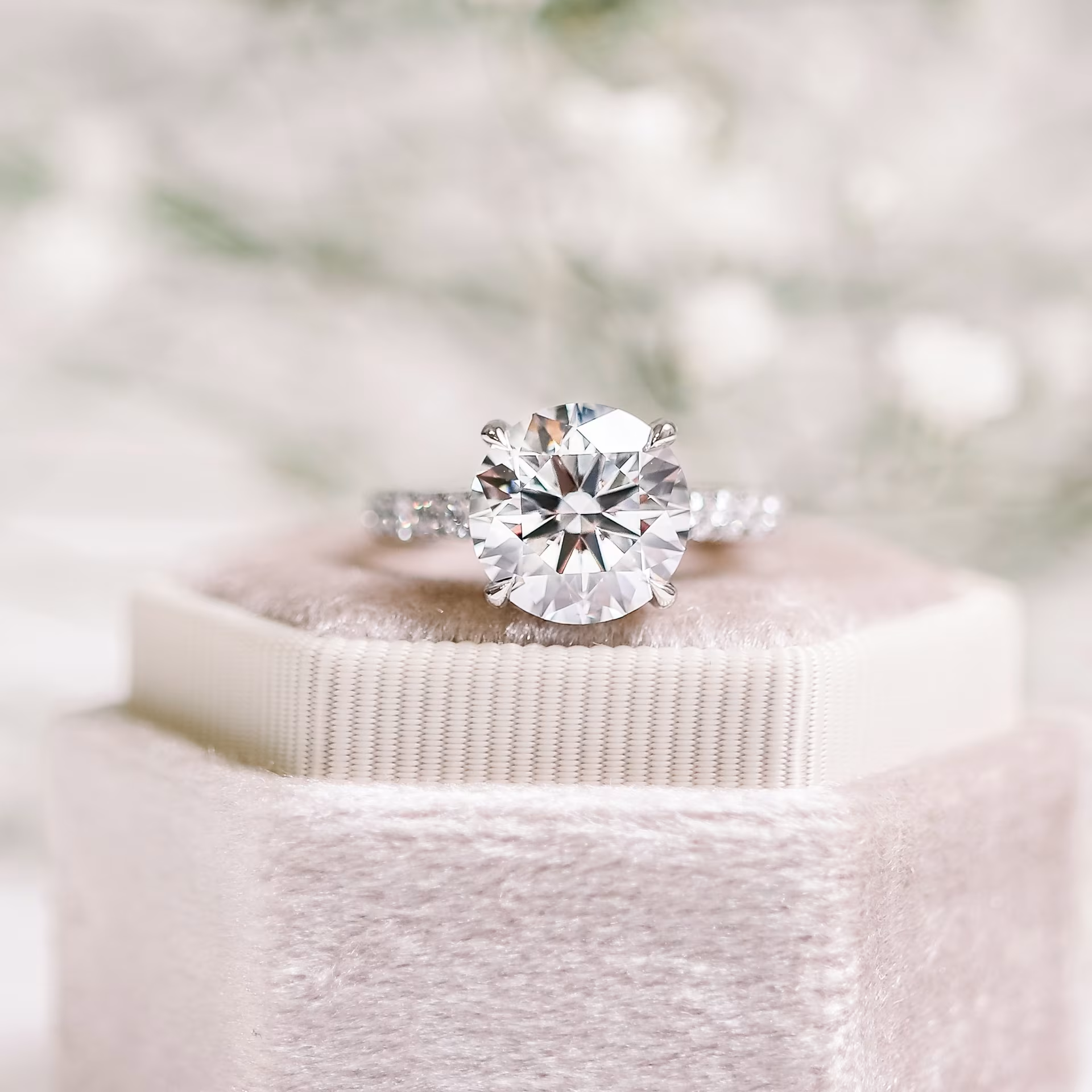 Marquise Cut Cluster Styled Lab Grown Diamond Engagement Ring