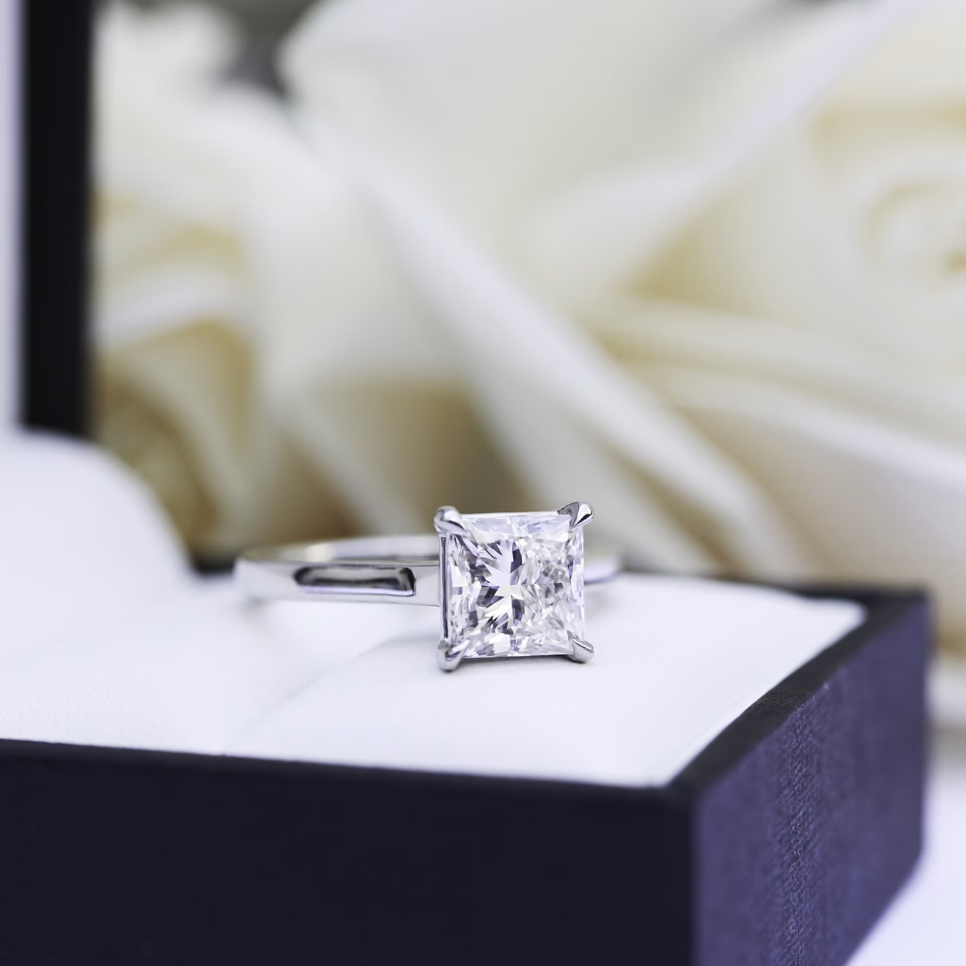Marquise Cut Cluster Styled Lab Grown Diamond Engagement Ring