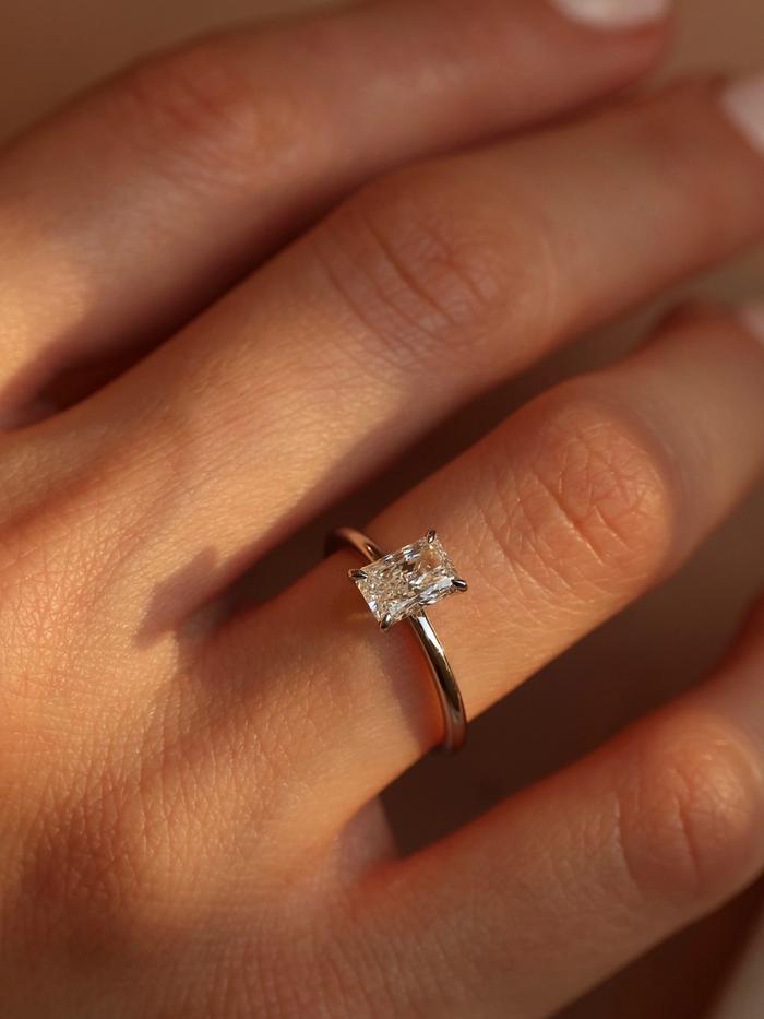 Marquise Cut Cluster Styled Lab Grown Diamond Engagement Ring