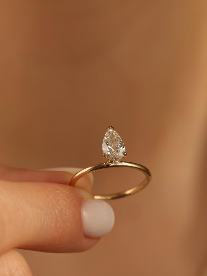 Marquise Cut Cluster Styled Lab Grown Diamond Engagement Ring