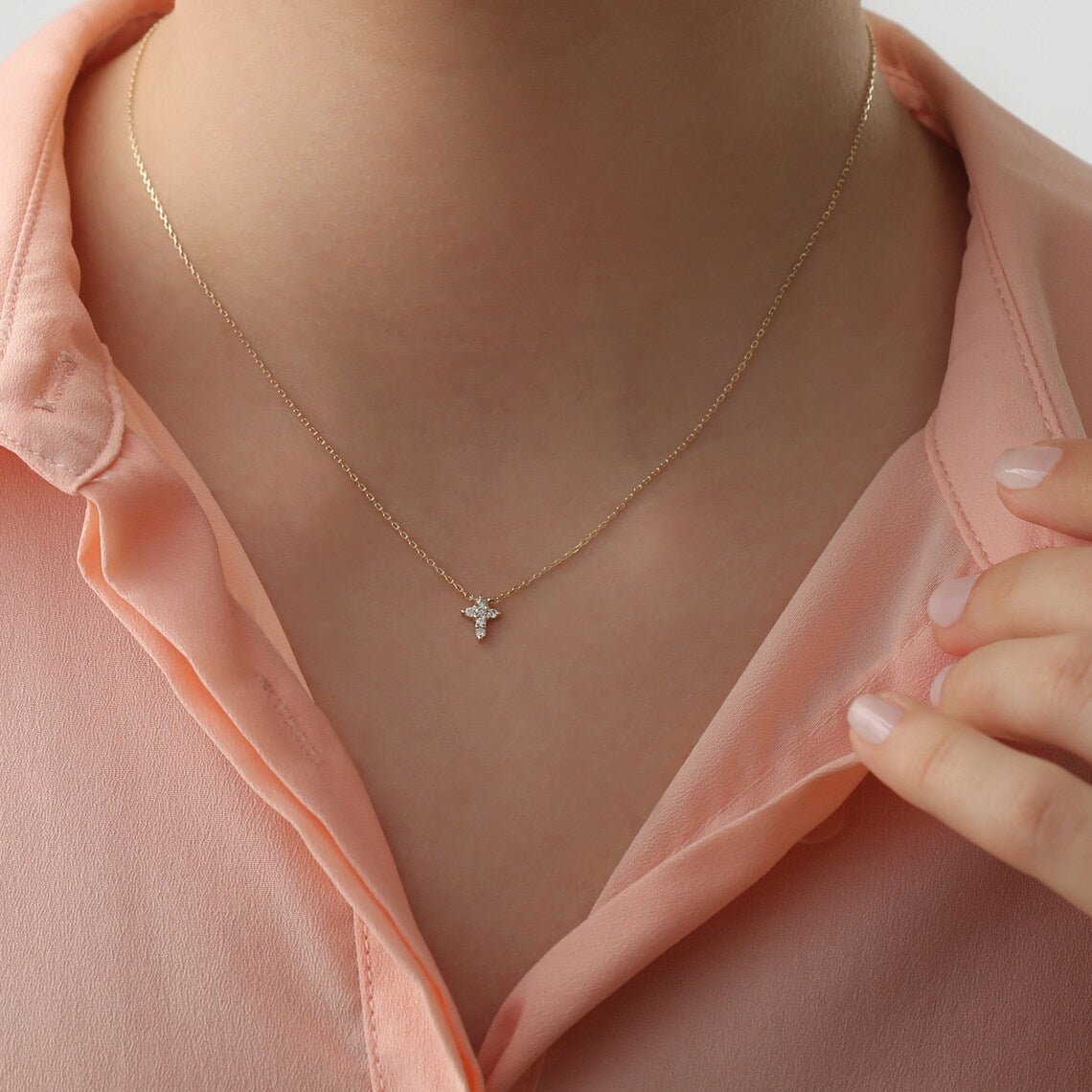 1.0 CT Round Bezel Solitaire Lab Grown Diamond Necklace