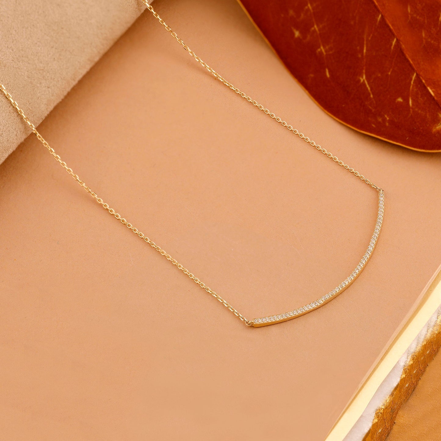 1.0 CT Round Bezel Solitaire Lab Grown Diamond Necklace