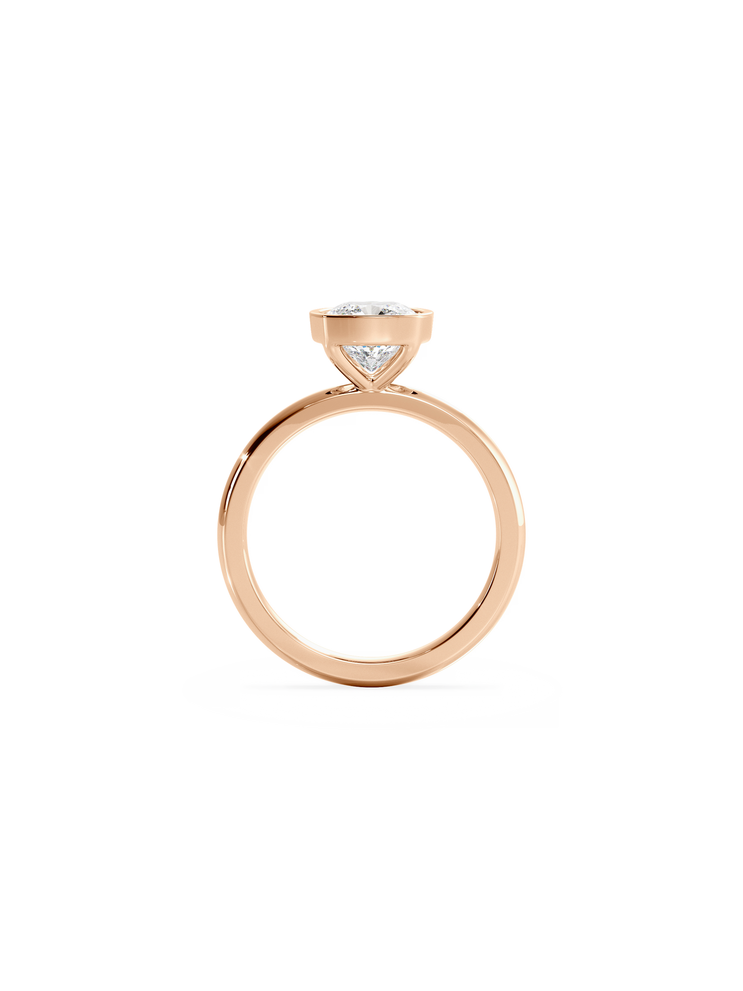 2 CT Round Three Stones Lab Grown Diamond Engagement Ring