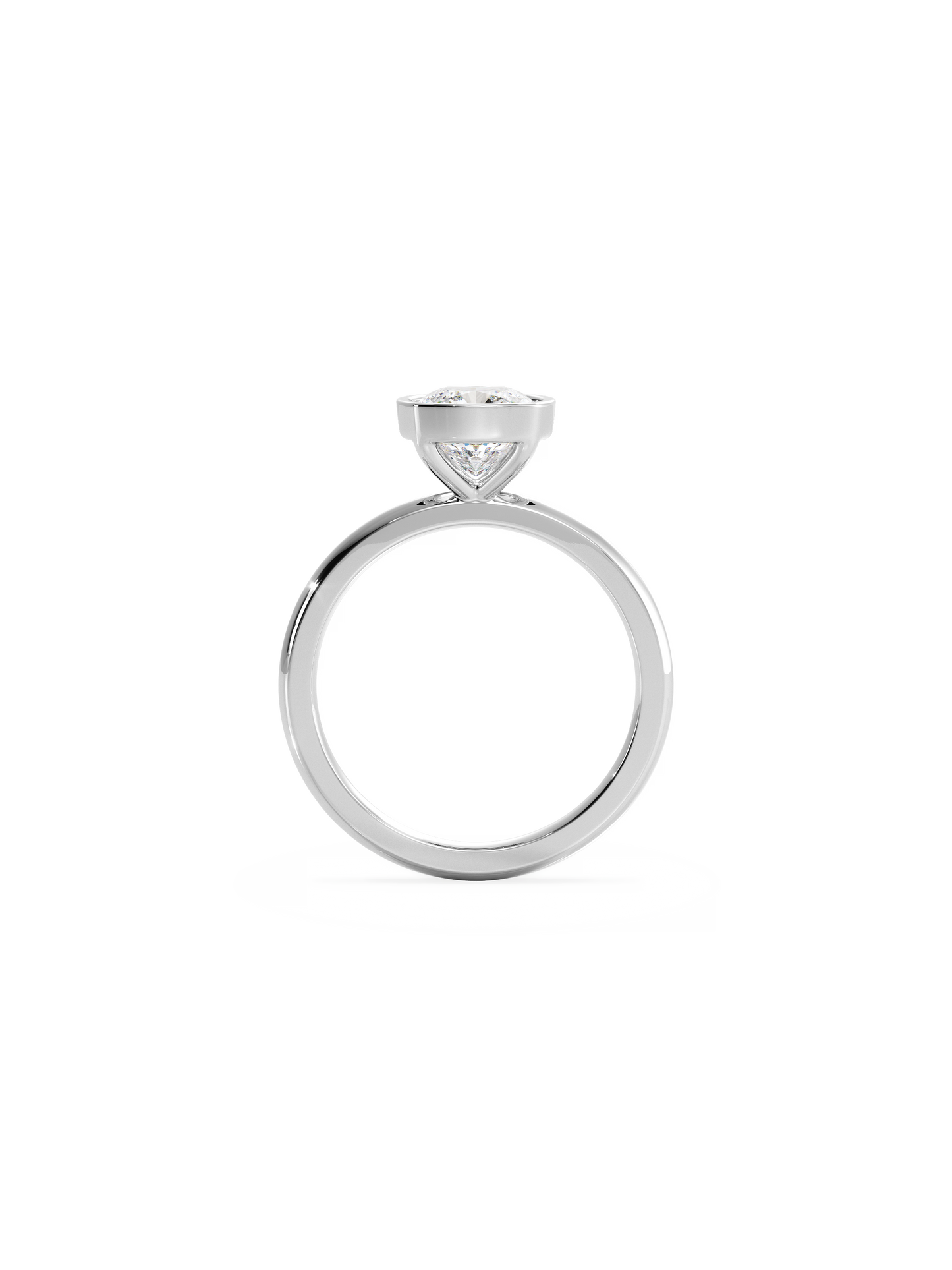 2 CT Round Three Stones Lab Grown Diamond Engagement Ring