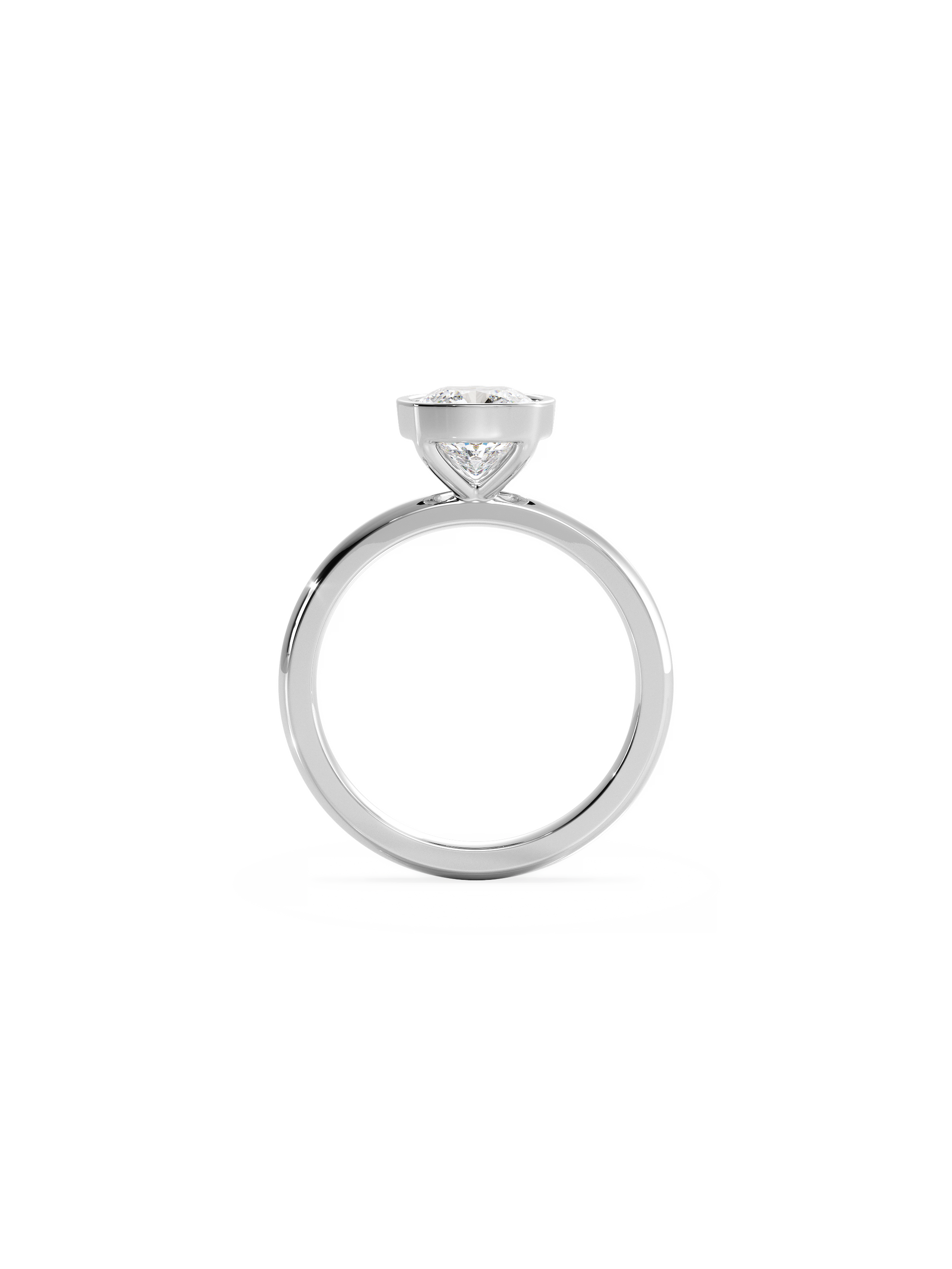 2 CT Round Three Stones Lab Grown Diamond Engagement Ring