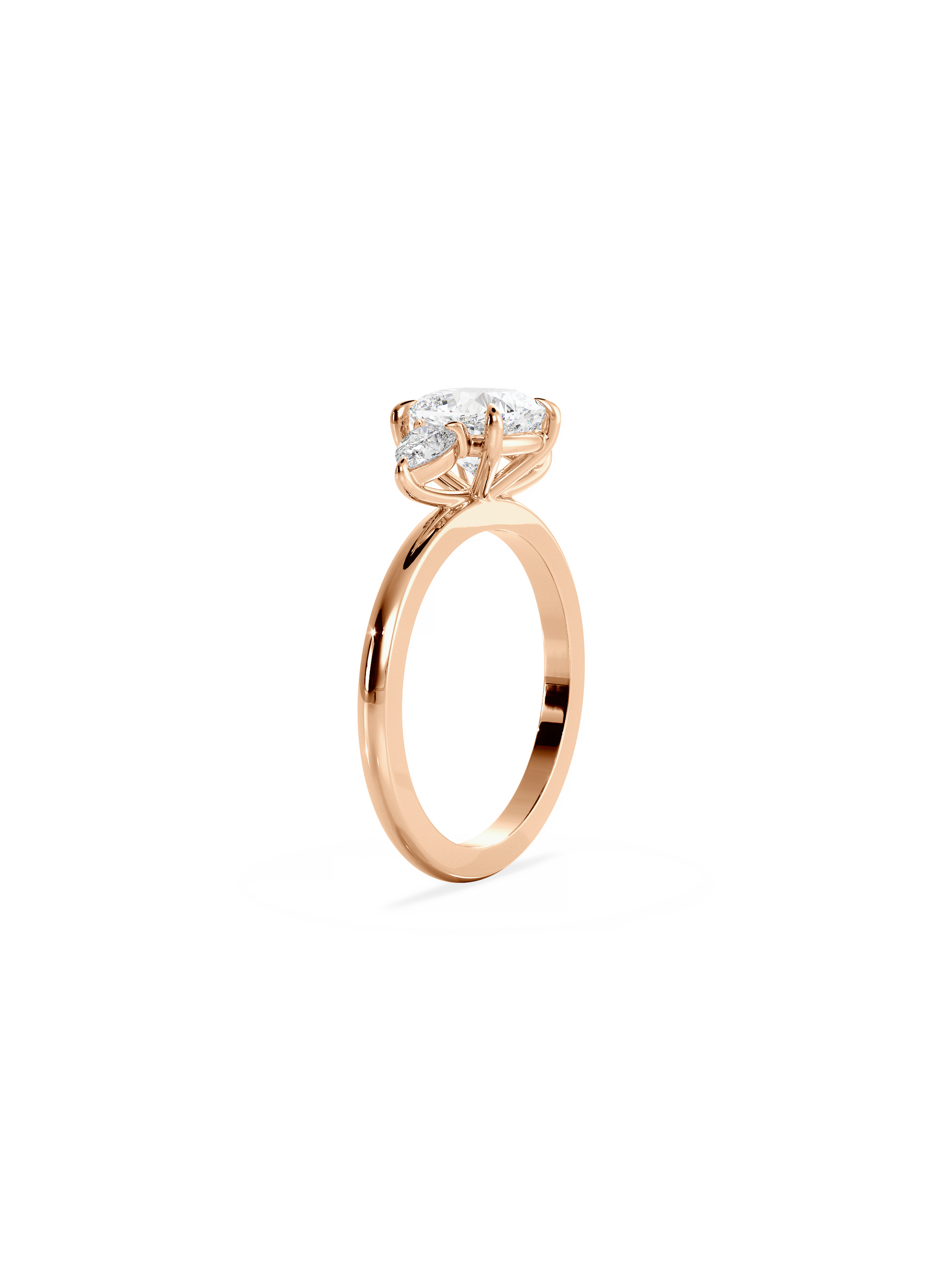 2 CT Round Three Stones Lab Grown Diamond Engagement Ring