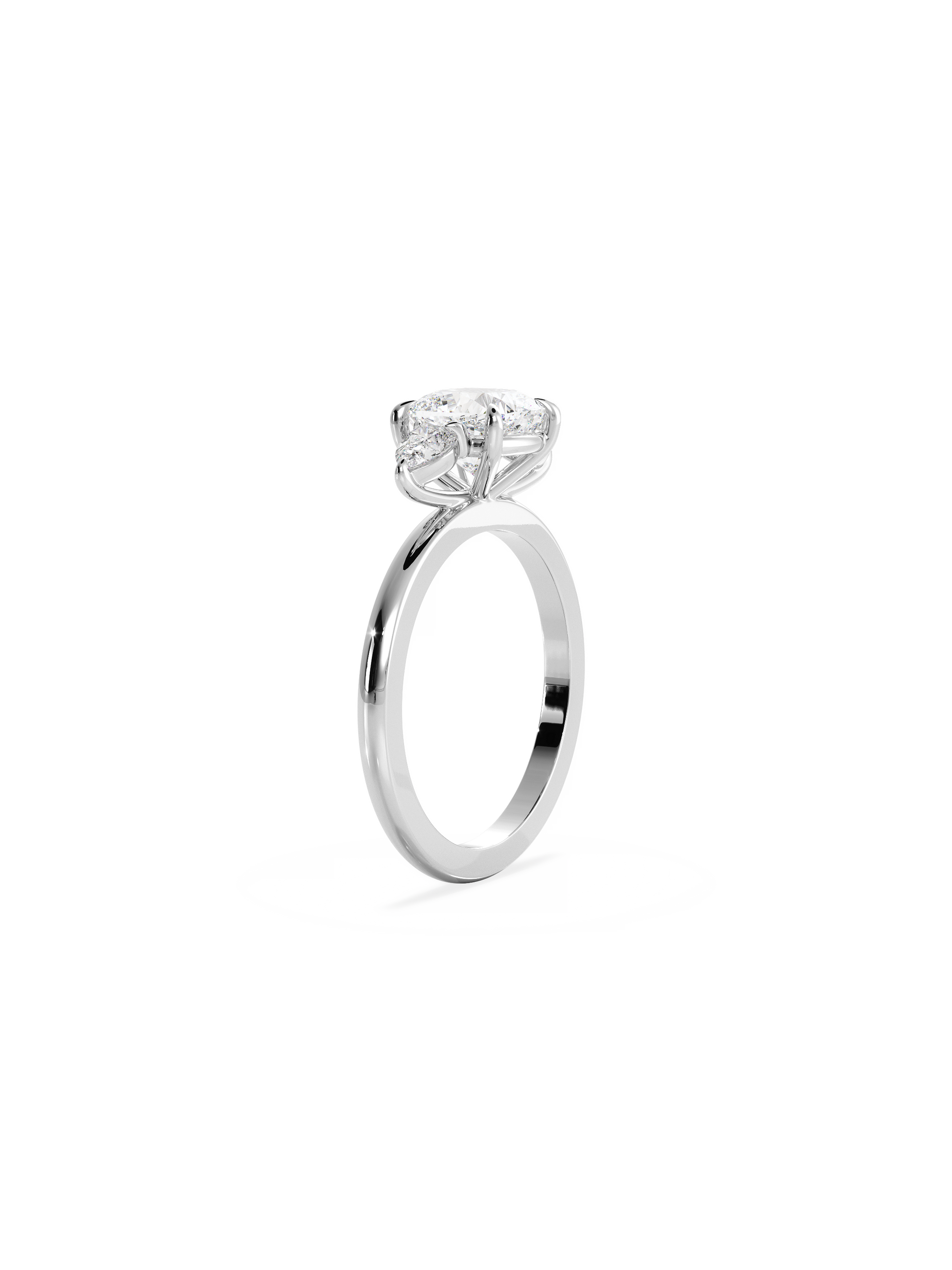 2 CT Round Three Stones Lab Grown Diamond Engagement Ring