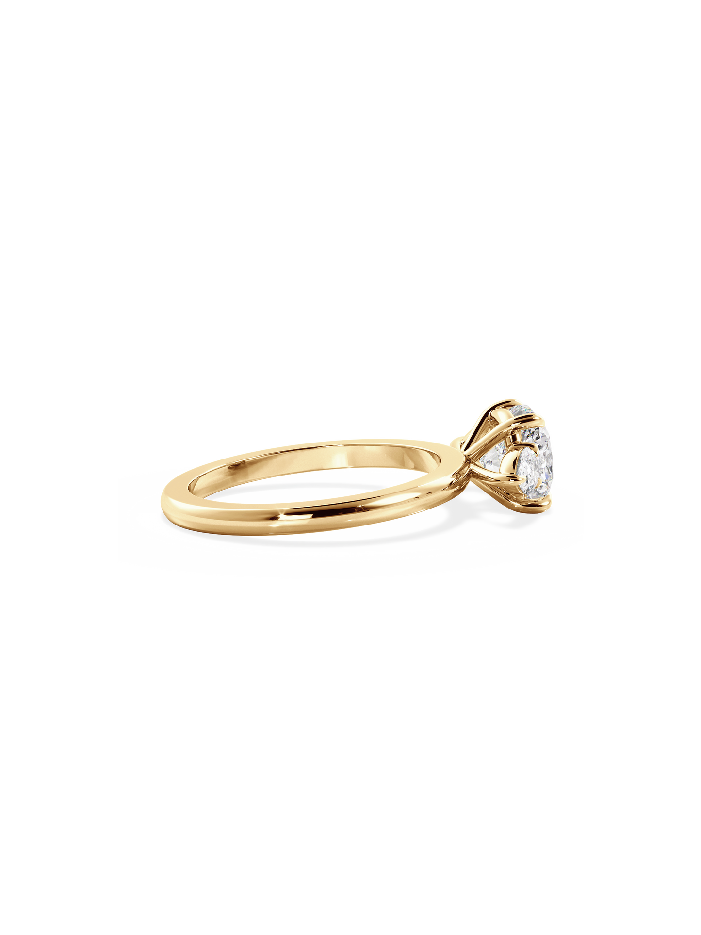 2 CT Round Three Stones Lab Grown Diamond Engagement Ring