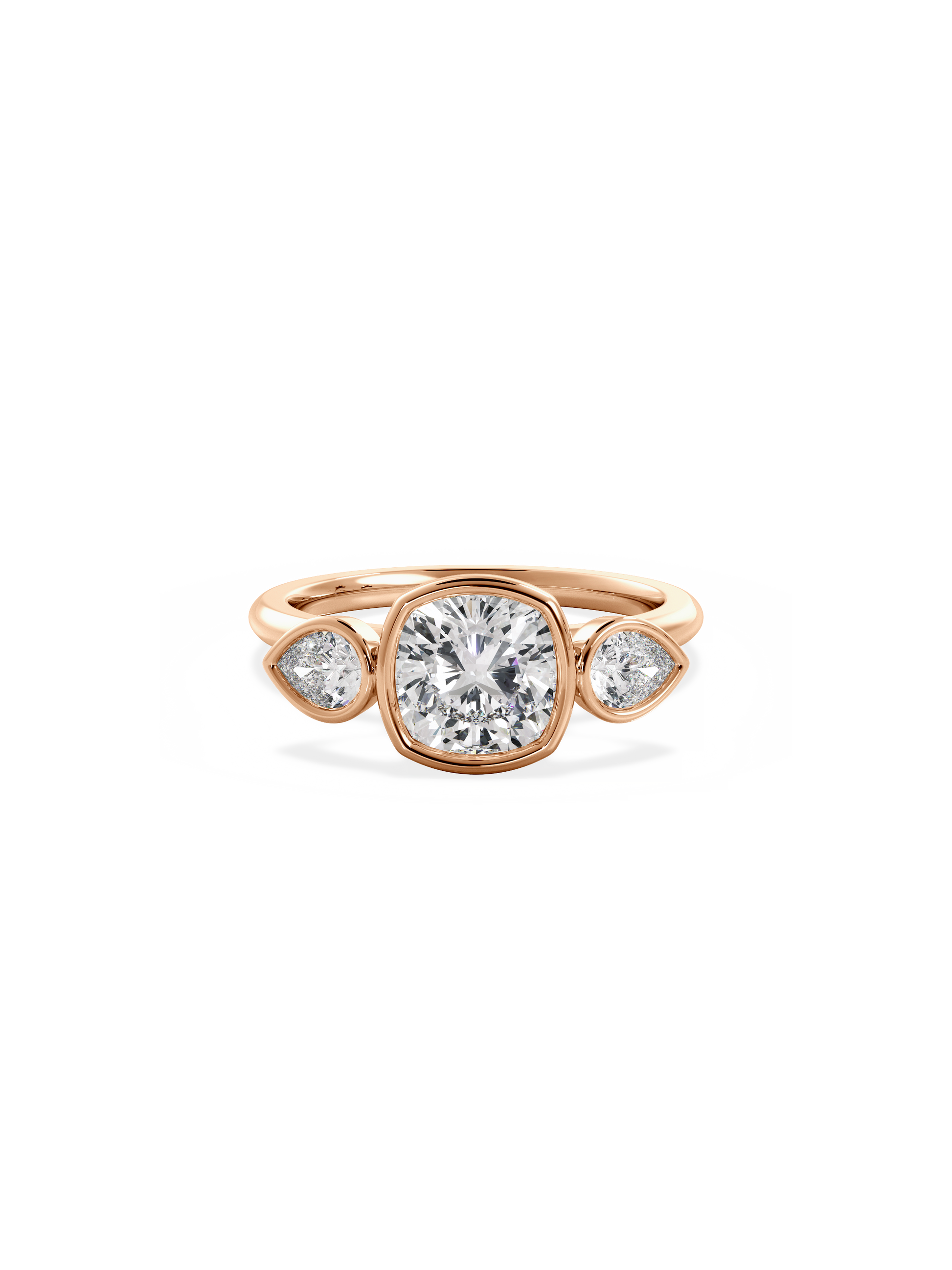 2 CT Round Three Stones Lab Grown Diamond Engagement Ring