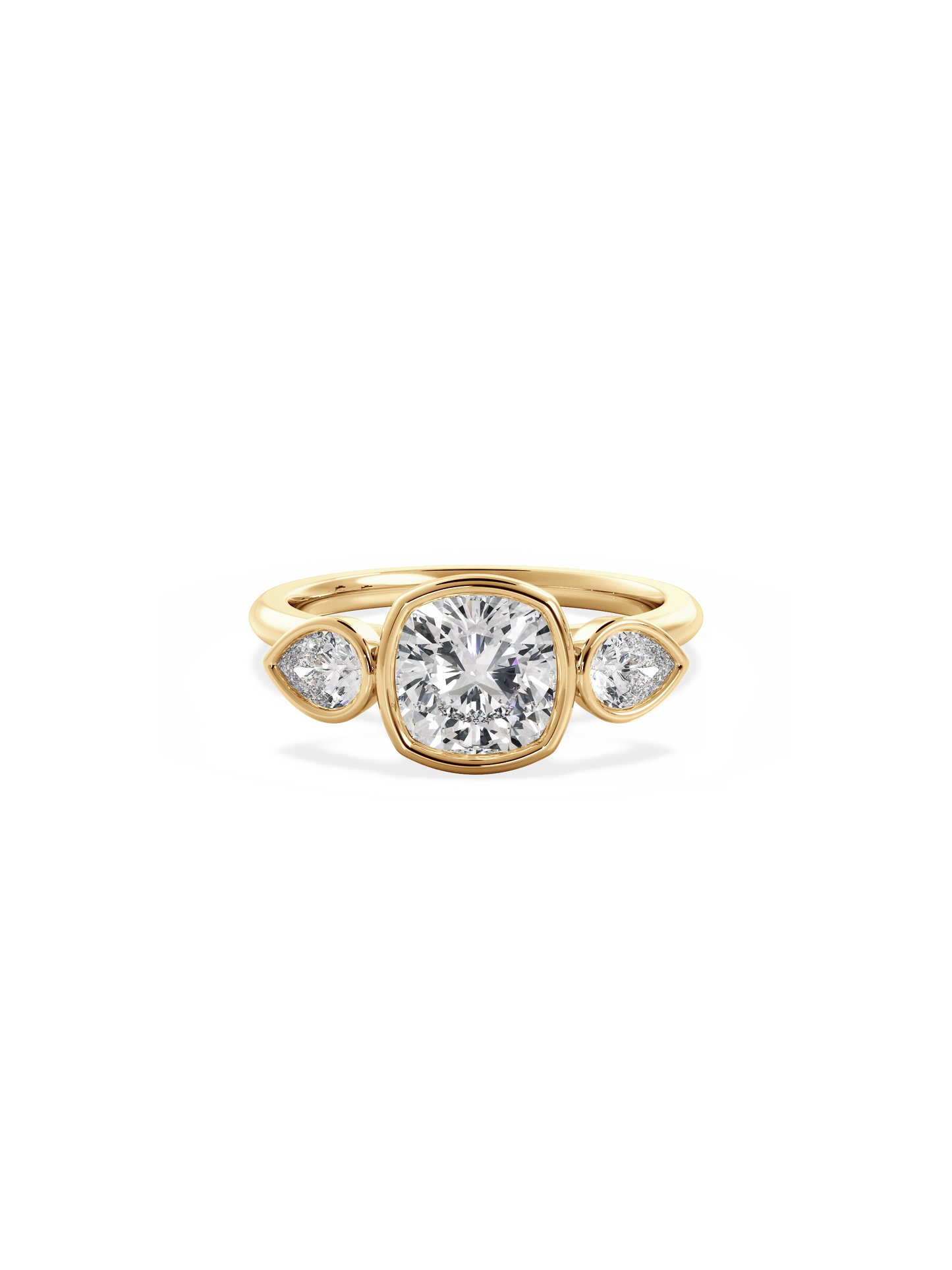 2 CT Round Three Stones Lab Grown Diamond Engagement Ring