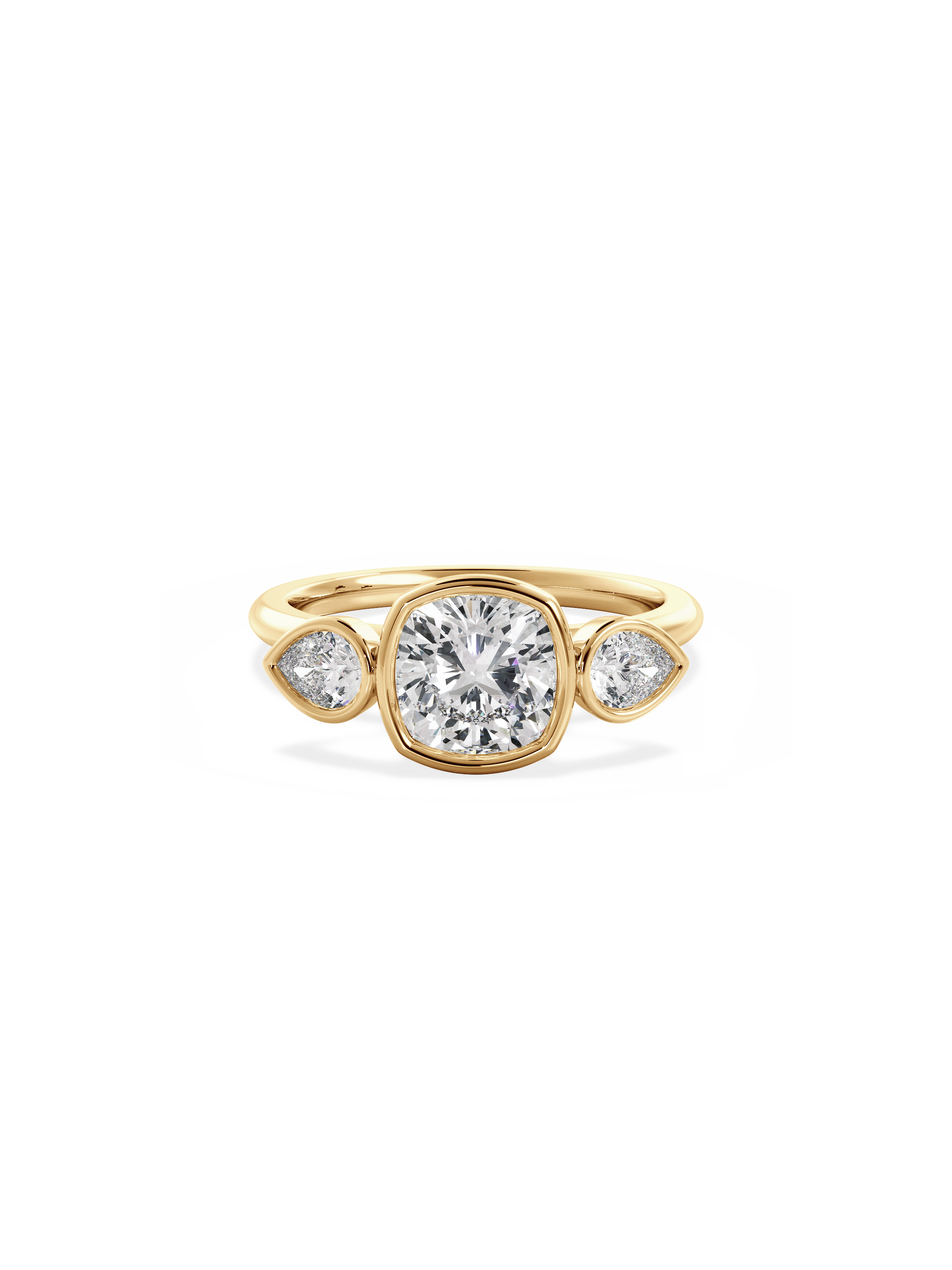 2 CT Round Three Stones Lab Grown Diamond Engagement Ring