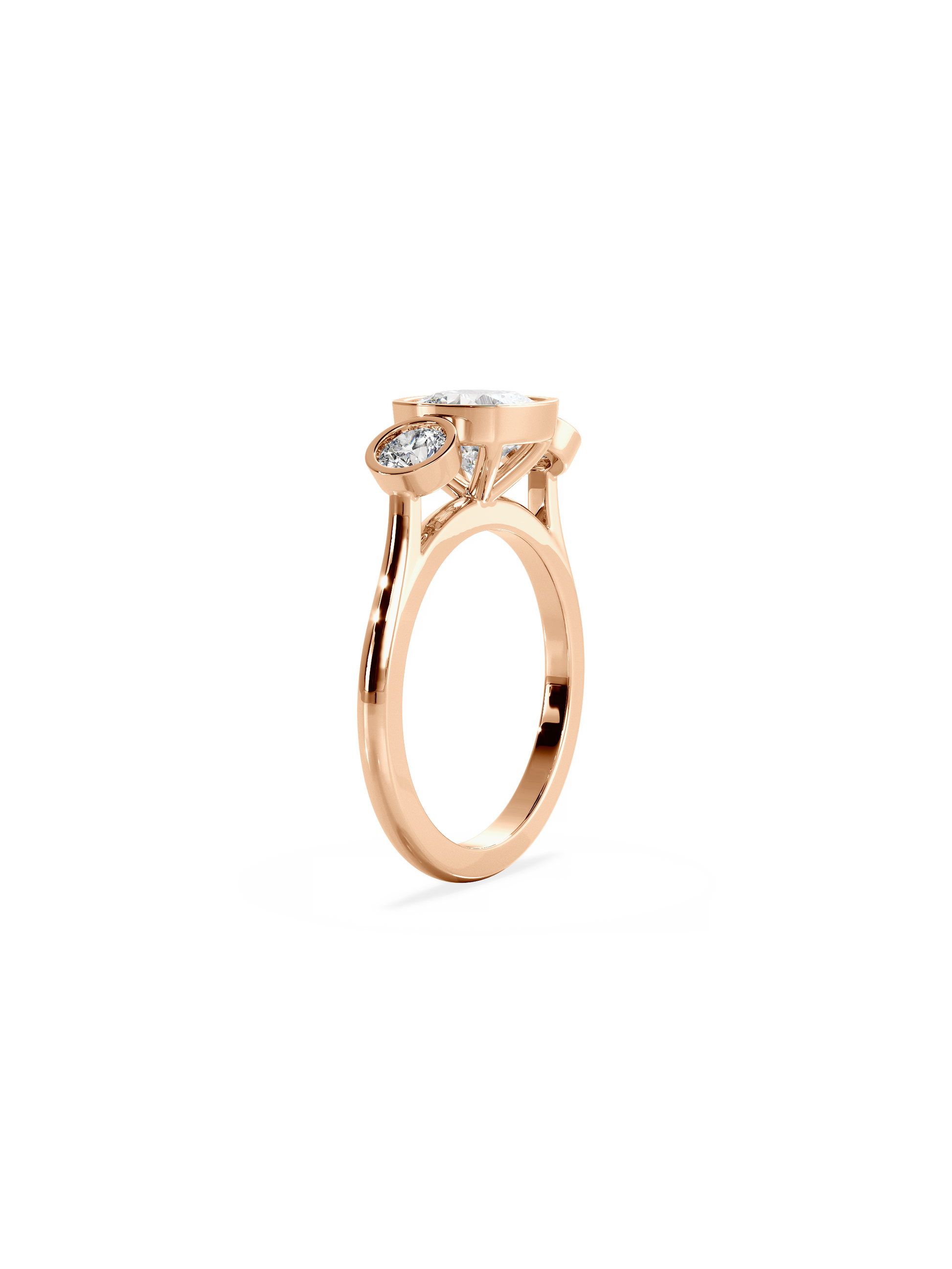 2 CT Round Three Stones Lab Grown Diamond Engagement Ring
