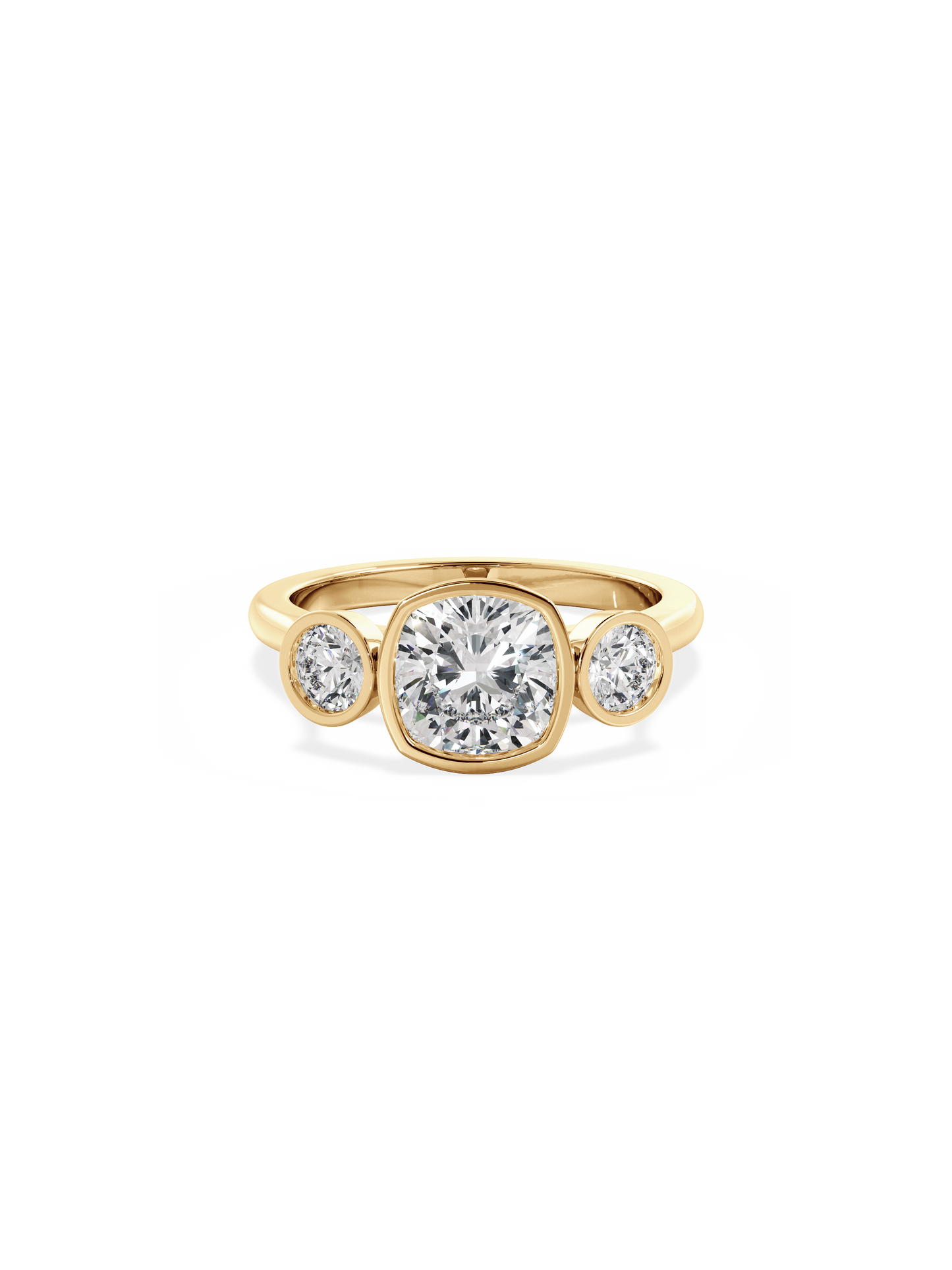 2 CT Round Three Stones Lab Grown Diamond Engagement Ring