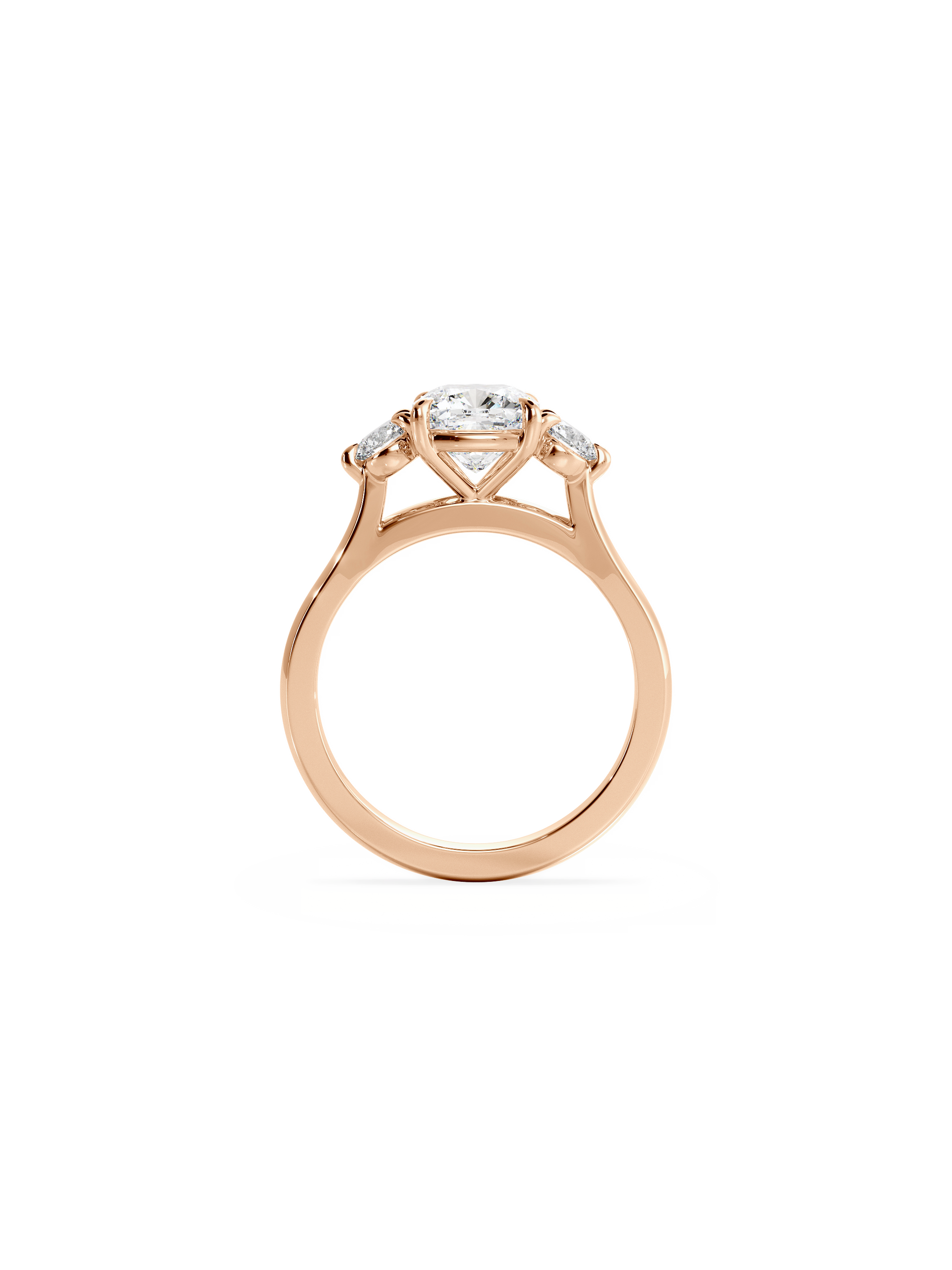 2 CT Round Three Stones Lab Grown Diamond Engagement Ring