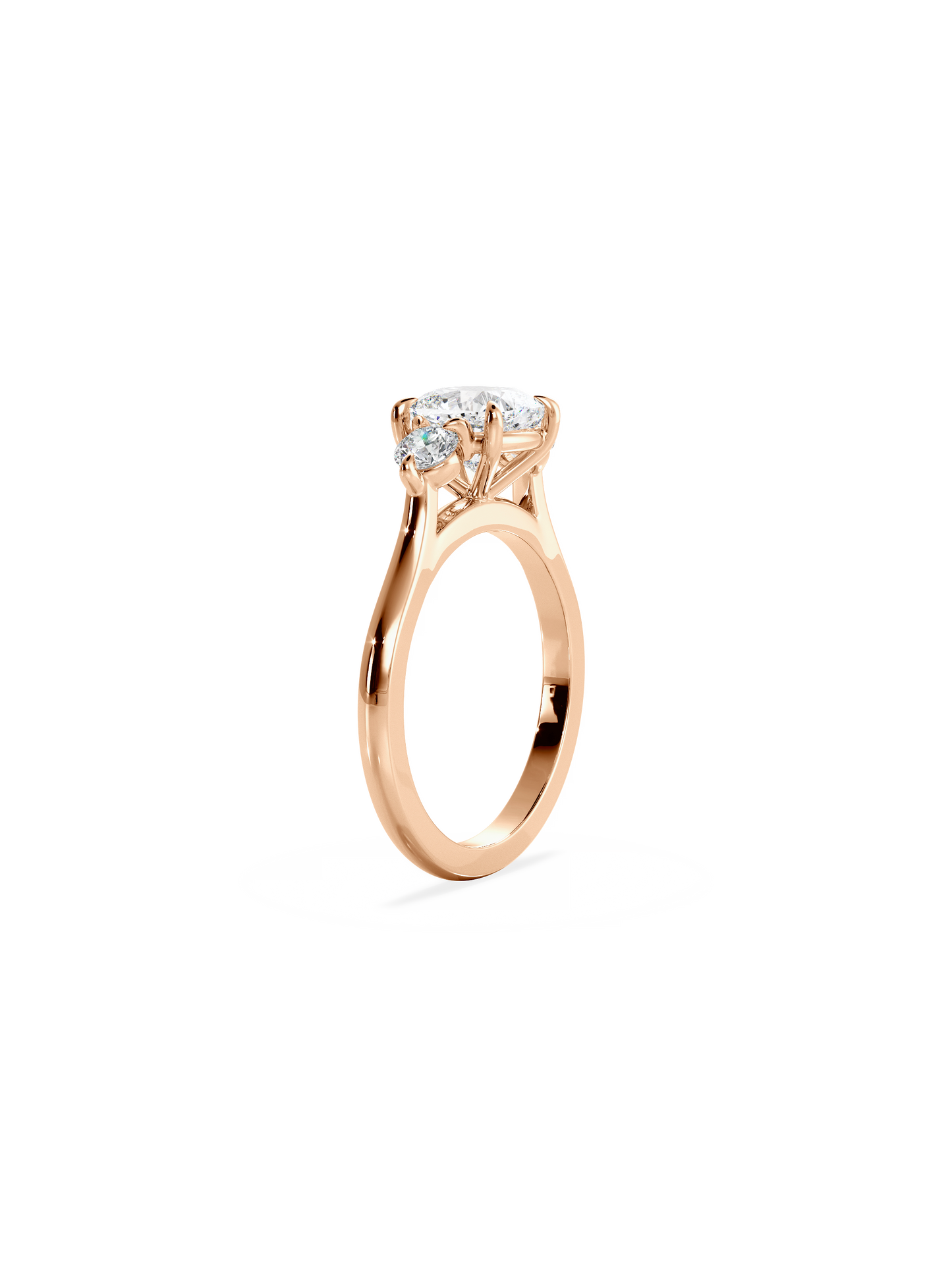 2 CT Round Three Stones Lab Grown Diamond Engagement Ring