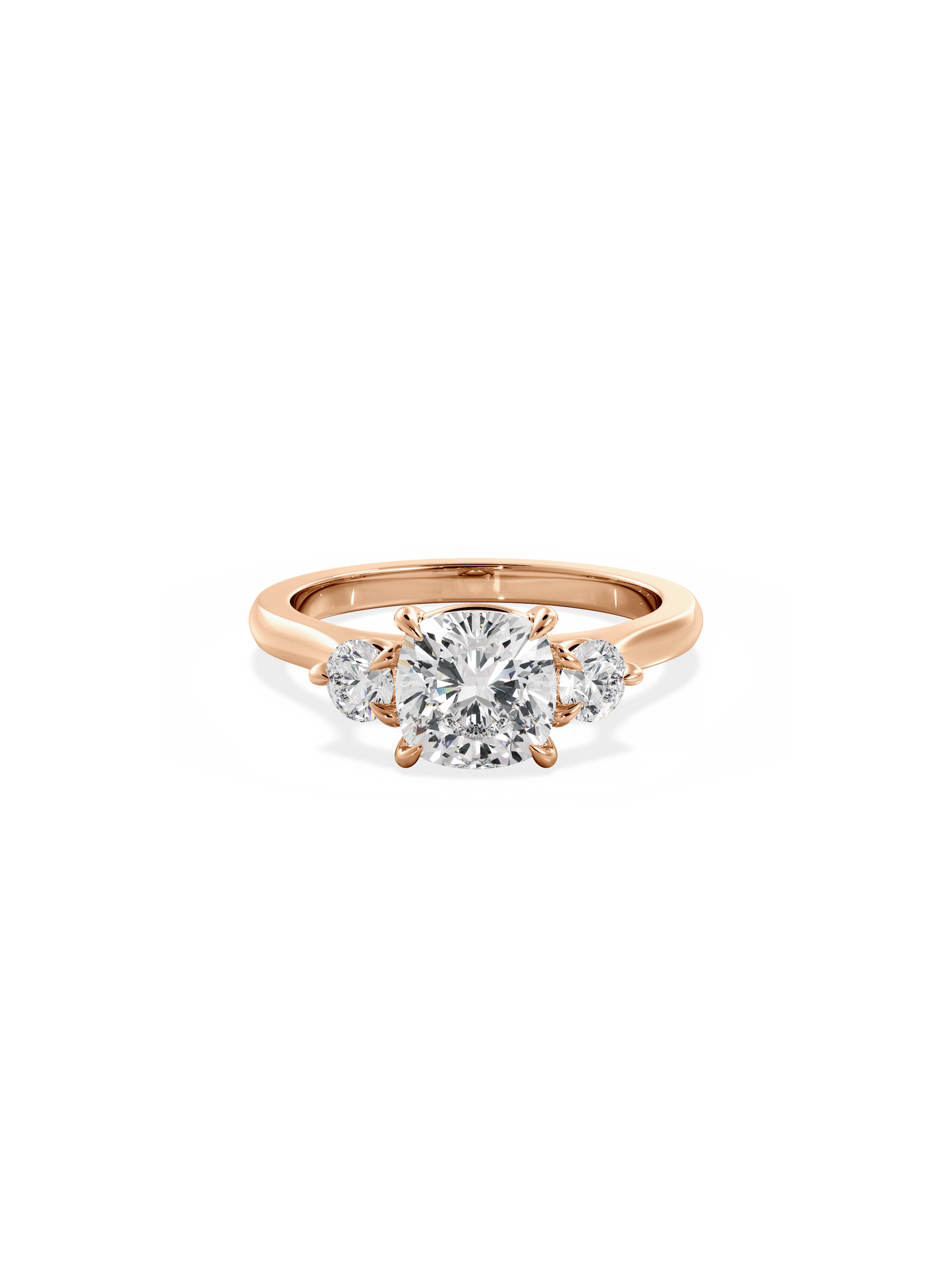 2 CT Round Three Stones Lab Grown Diamond Engagement Ring