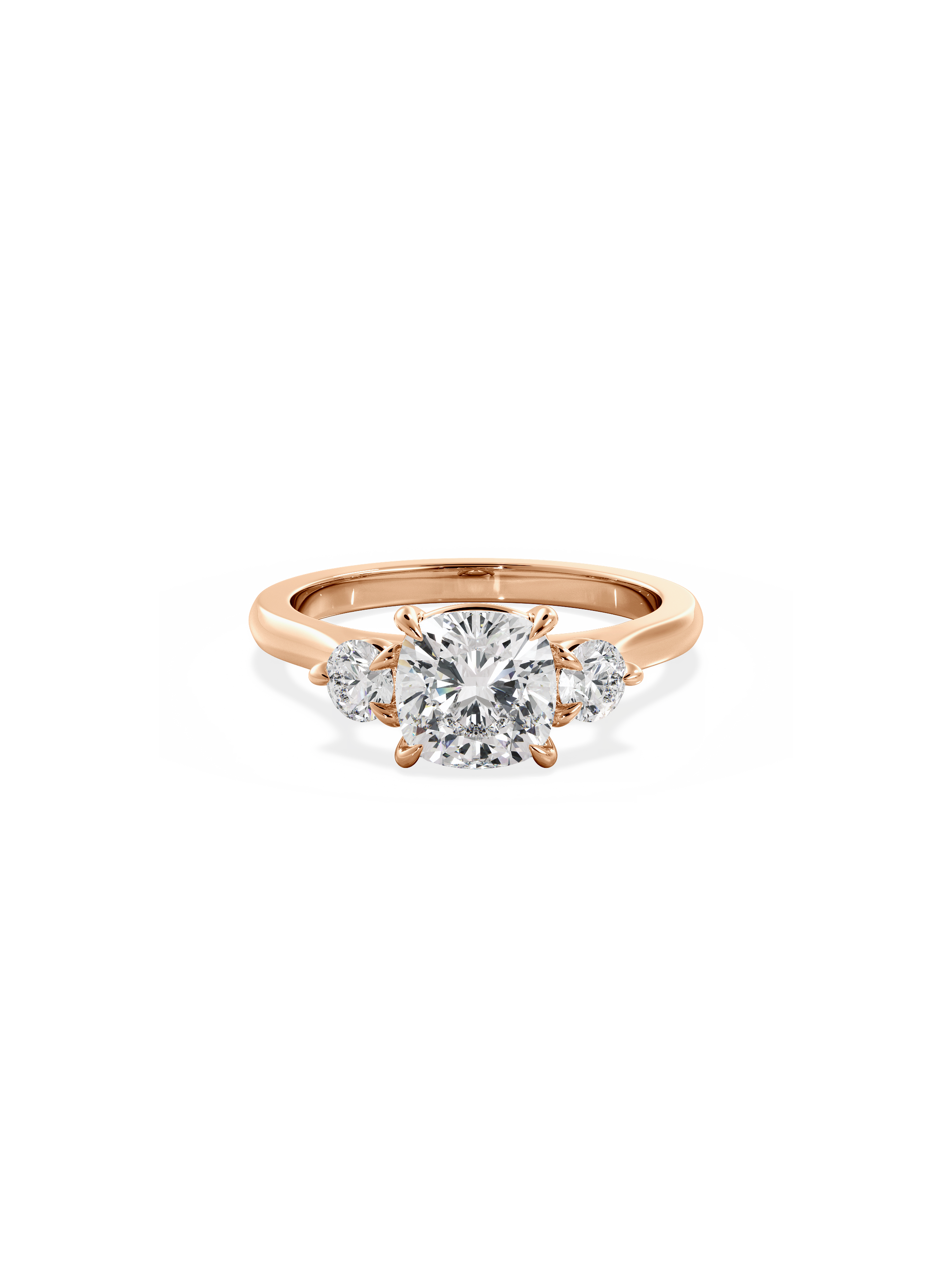 2 CT Round Three Stones Lab Grown Diamond Engagement Ring