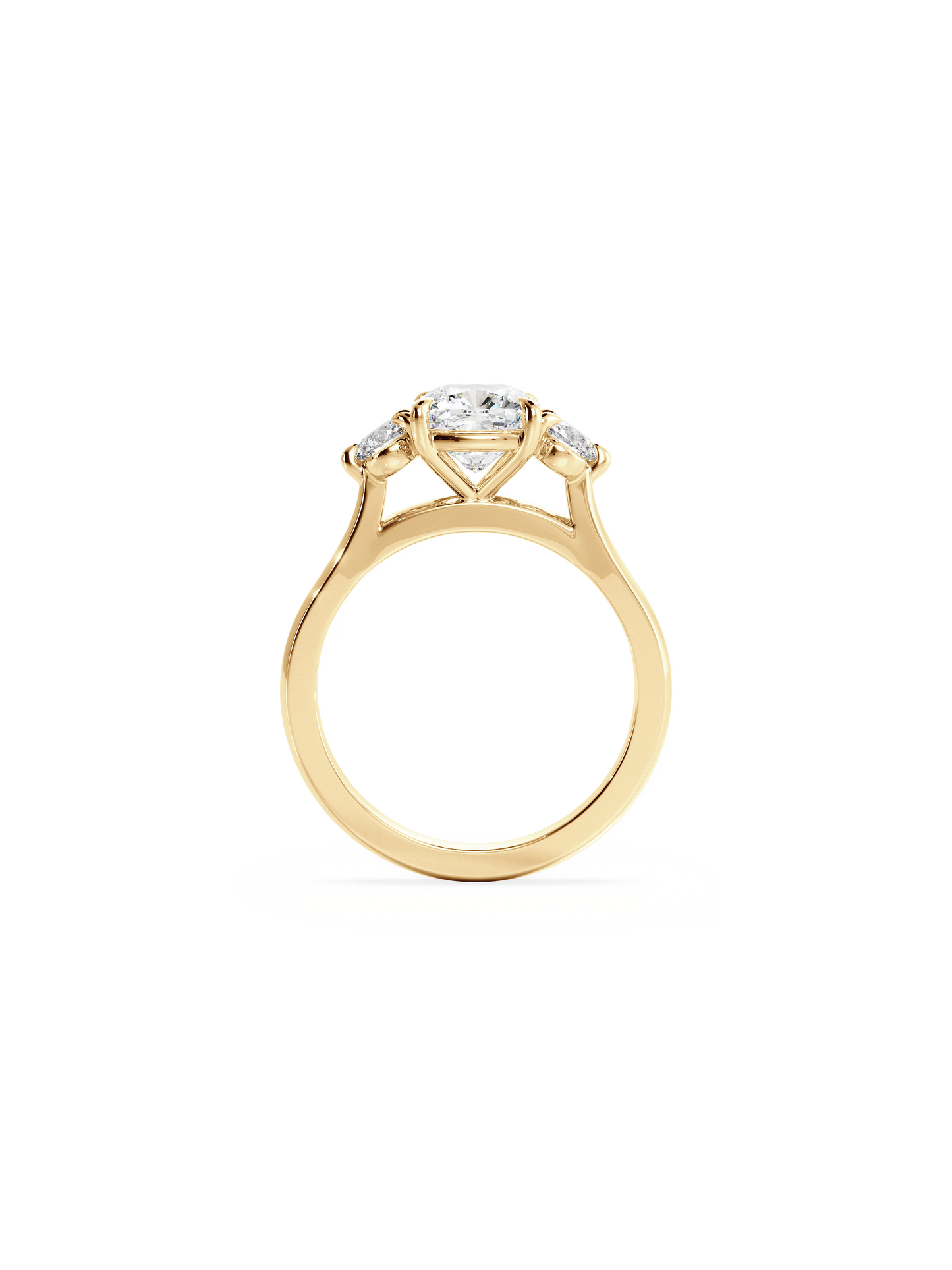 2 CT Round Three Stones Lab Grown Diamond Engagement Ring