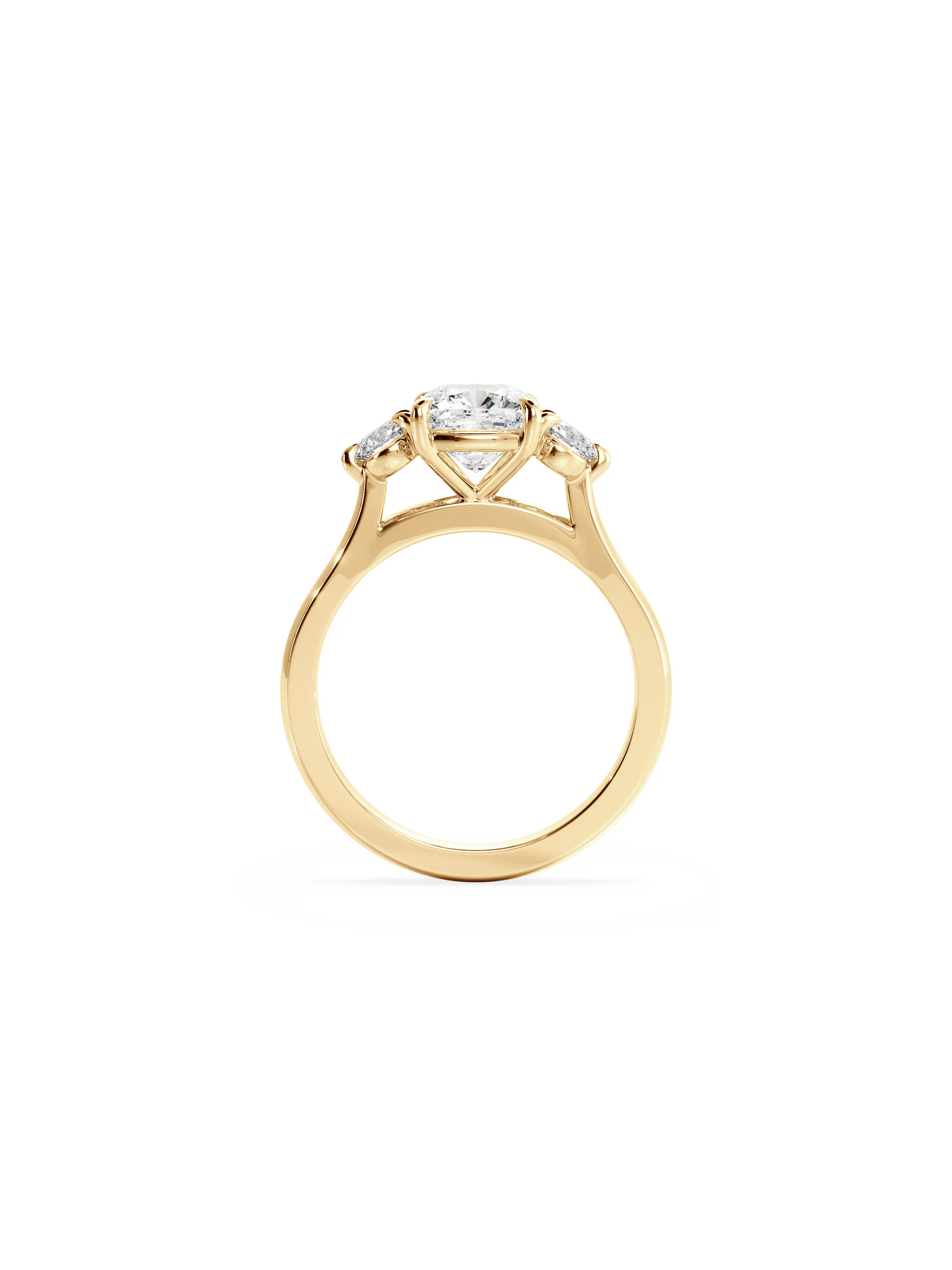 2 CT Round Three Stones Lab Grown Diamond Engagement Ring