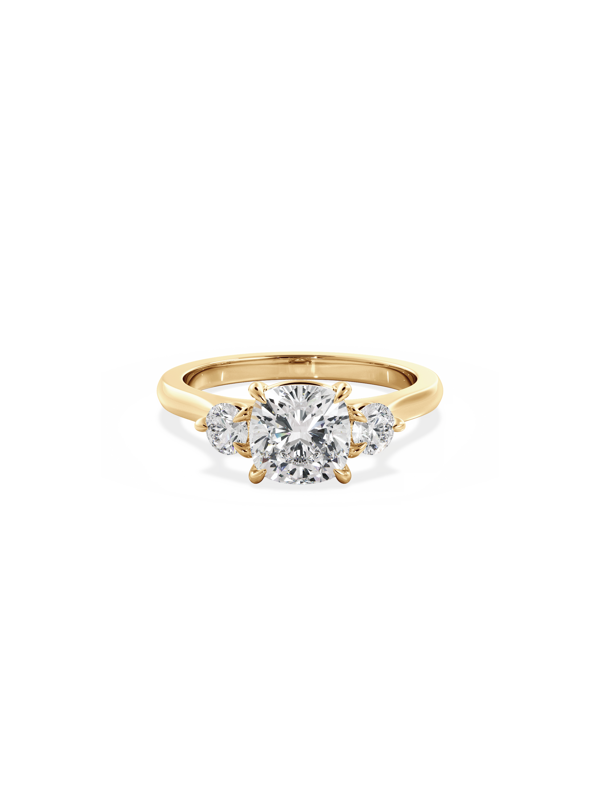 2 CT Round Three Stones Lab Grown Diamond Engagement Ring