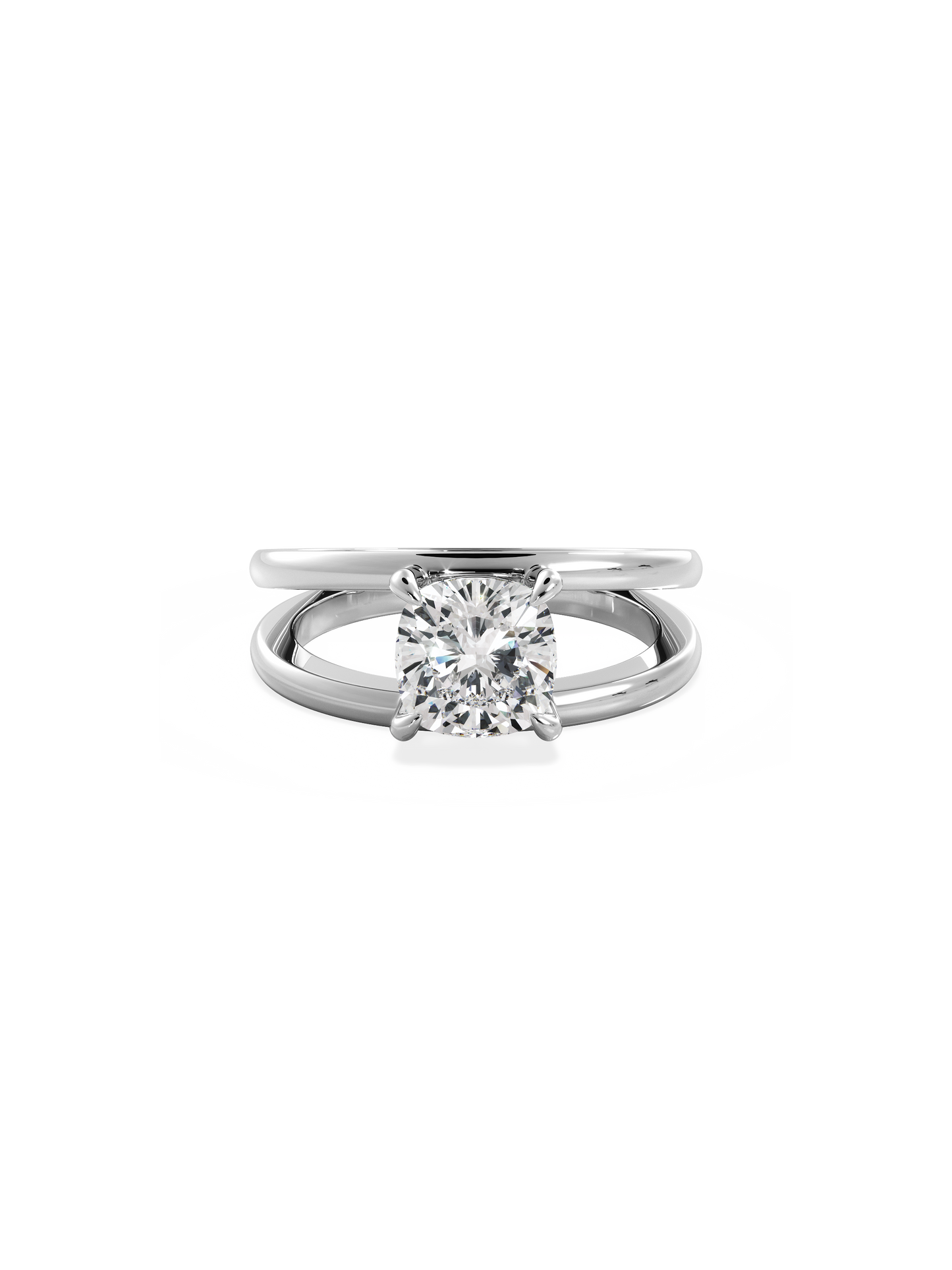 2 CT Round Three Stones Lab Grown Diamond Engagement Ring