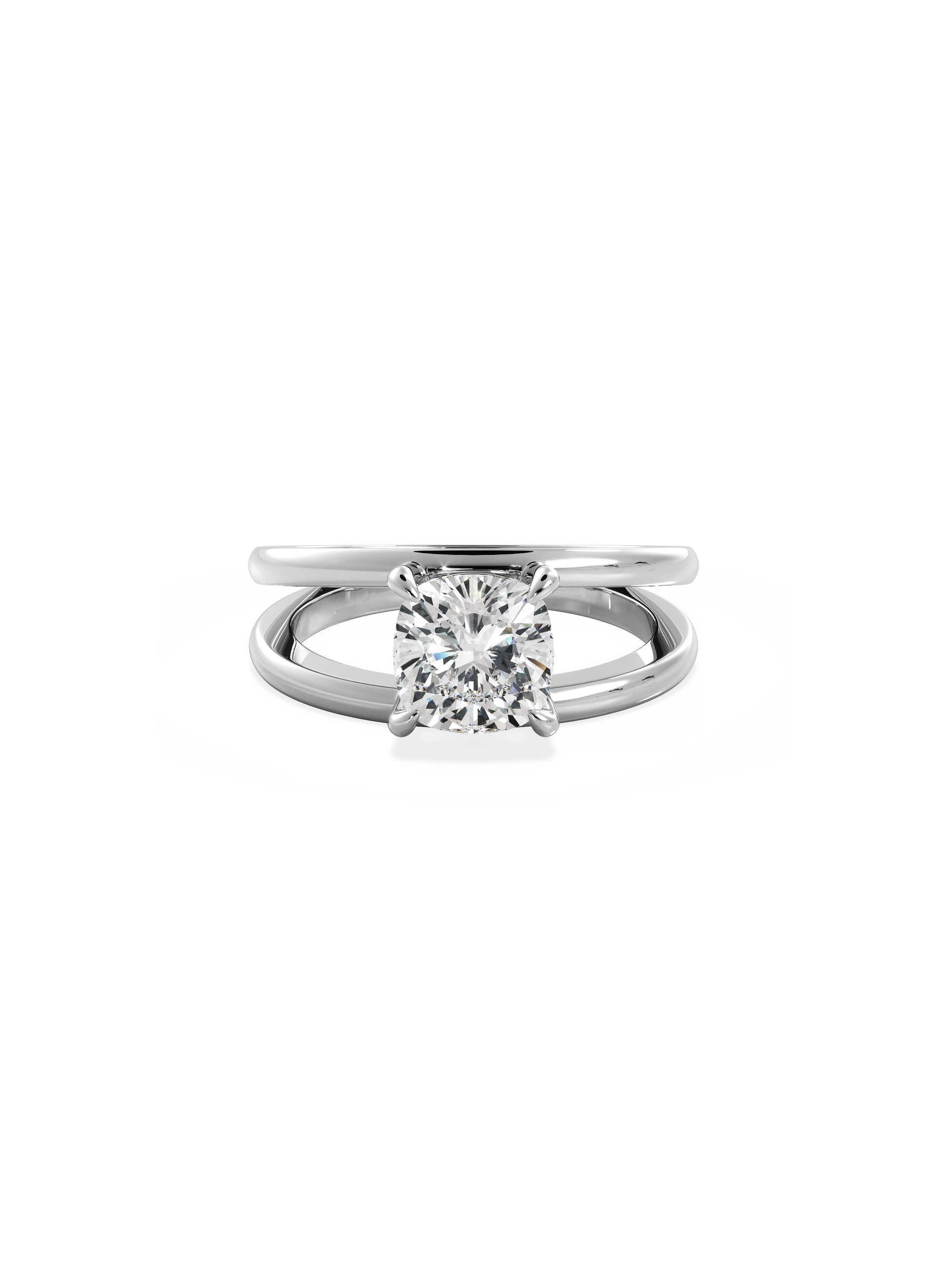 2 CT Round Three Stones Lab Grown Diamond Engagement Ring
