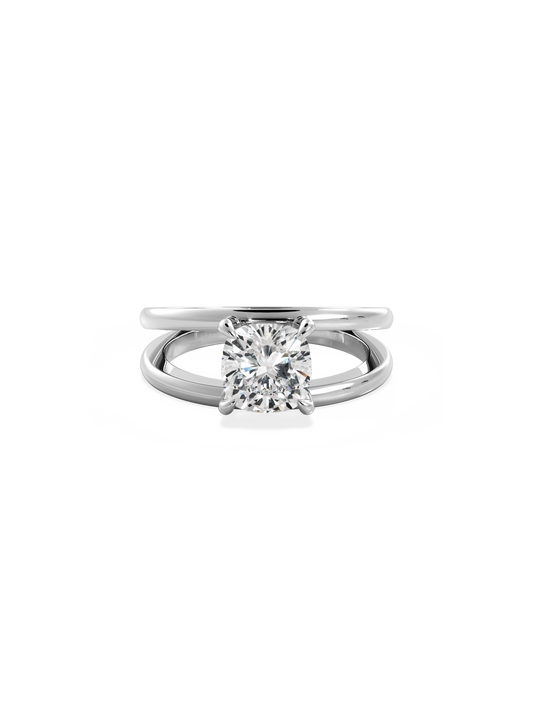 2 CT Round Three Stones Lab Grown Diamond Engagement Ring