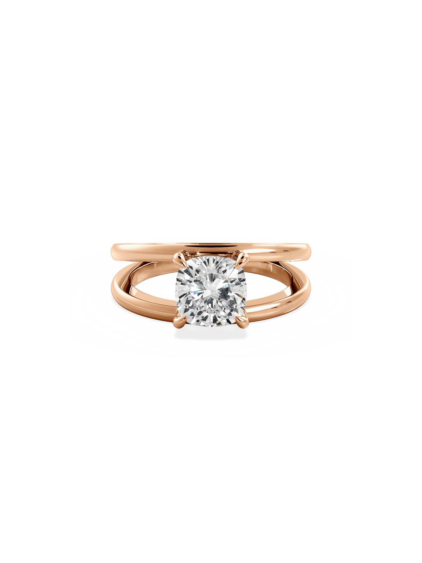 2 CT Round Three Stones Lab Grown Diamond Engagement Ring