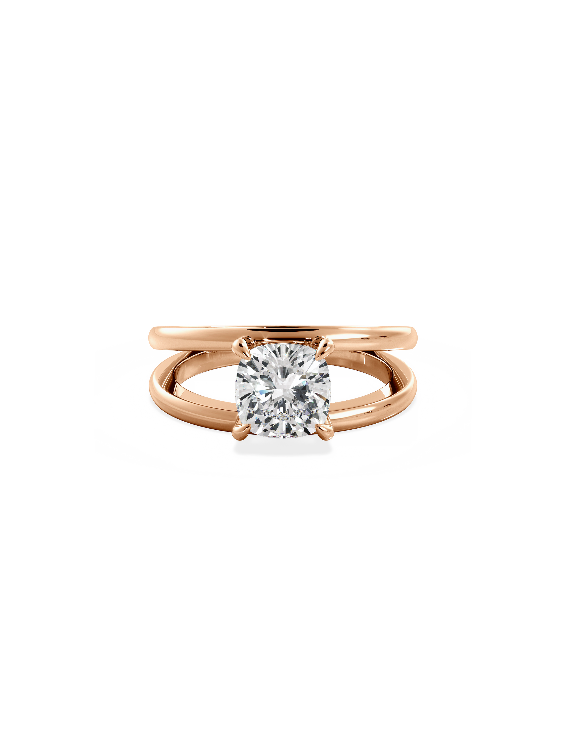 2 CT Round Three Stones Lab Grown Diamond Engagement Ring
