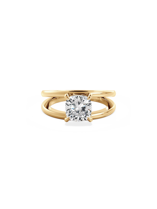 2 CT Round Three Stones Lab Grown Diamond Engagement Ring