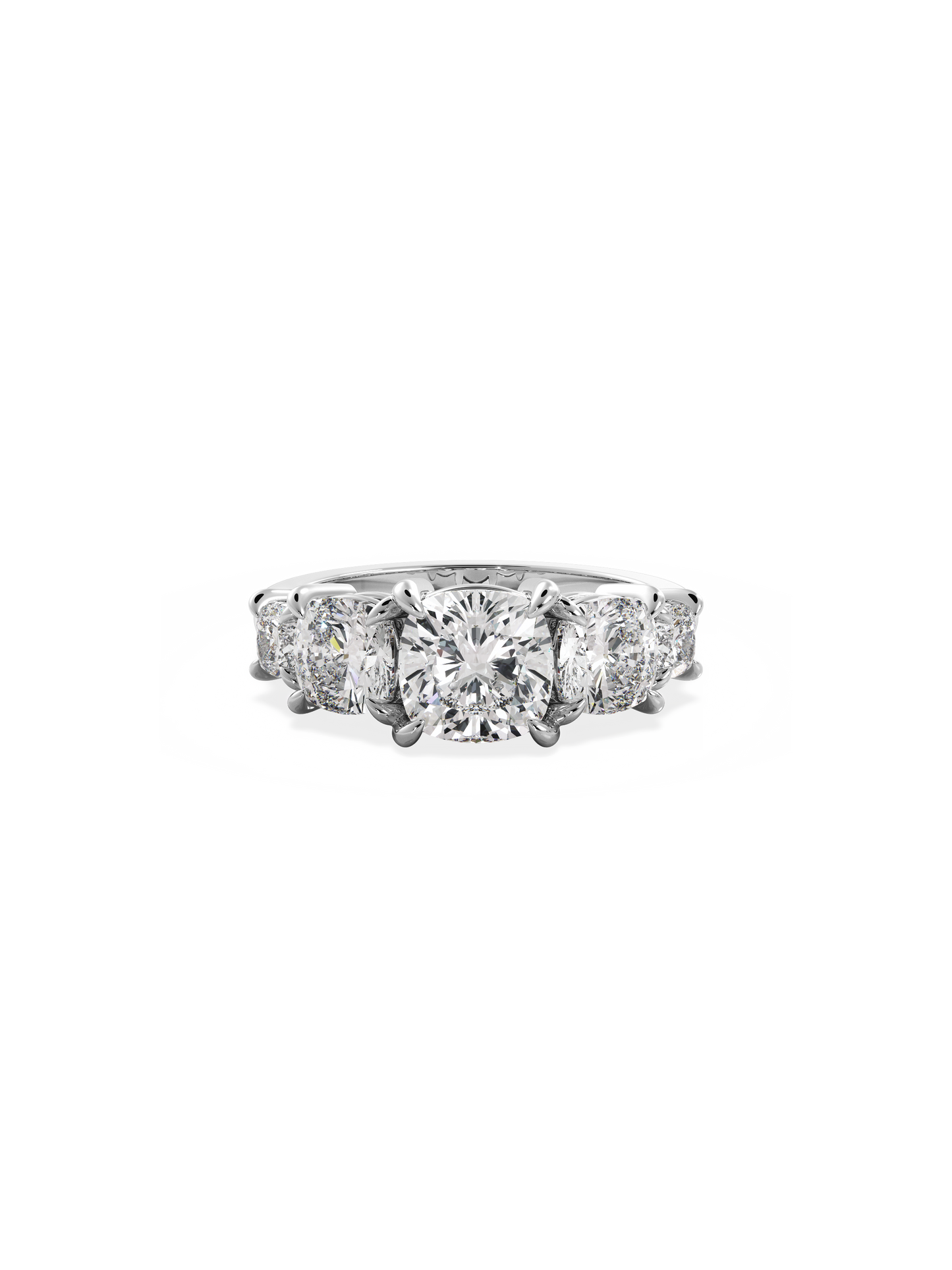 2 CT Round Three Stones Lab Grown Diamond Engagement Ring
