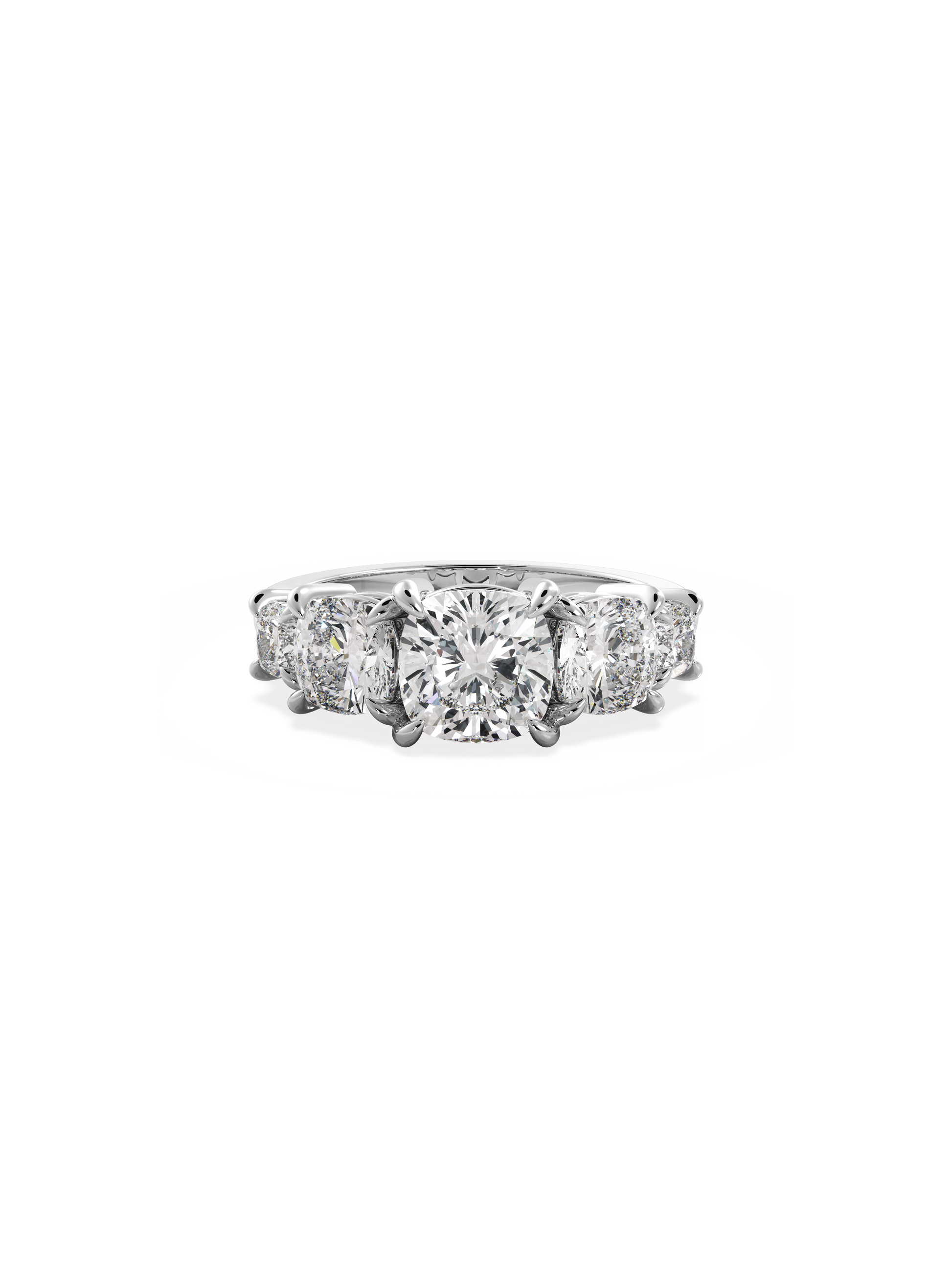 2 CT Round Three Stones Lab Grown Diamond Engagement Ring