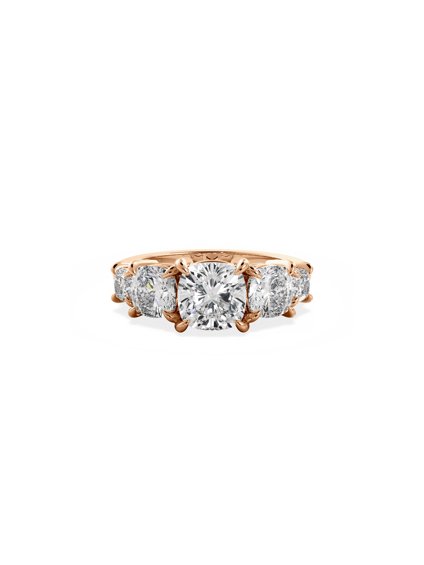 2 CT Round Three Stones Lab Grown Diamond Engagement Ring