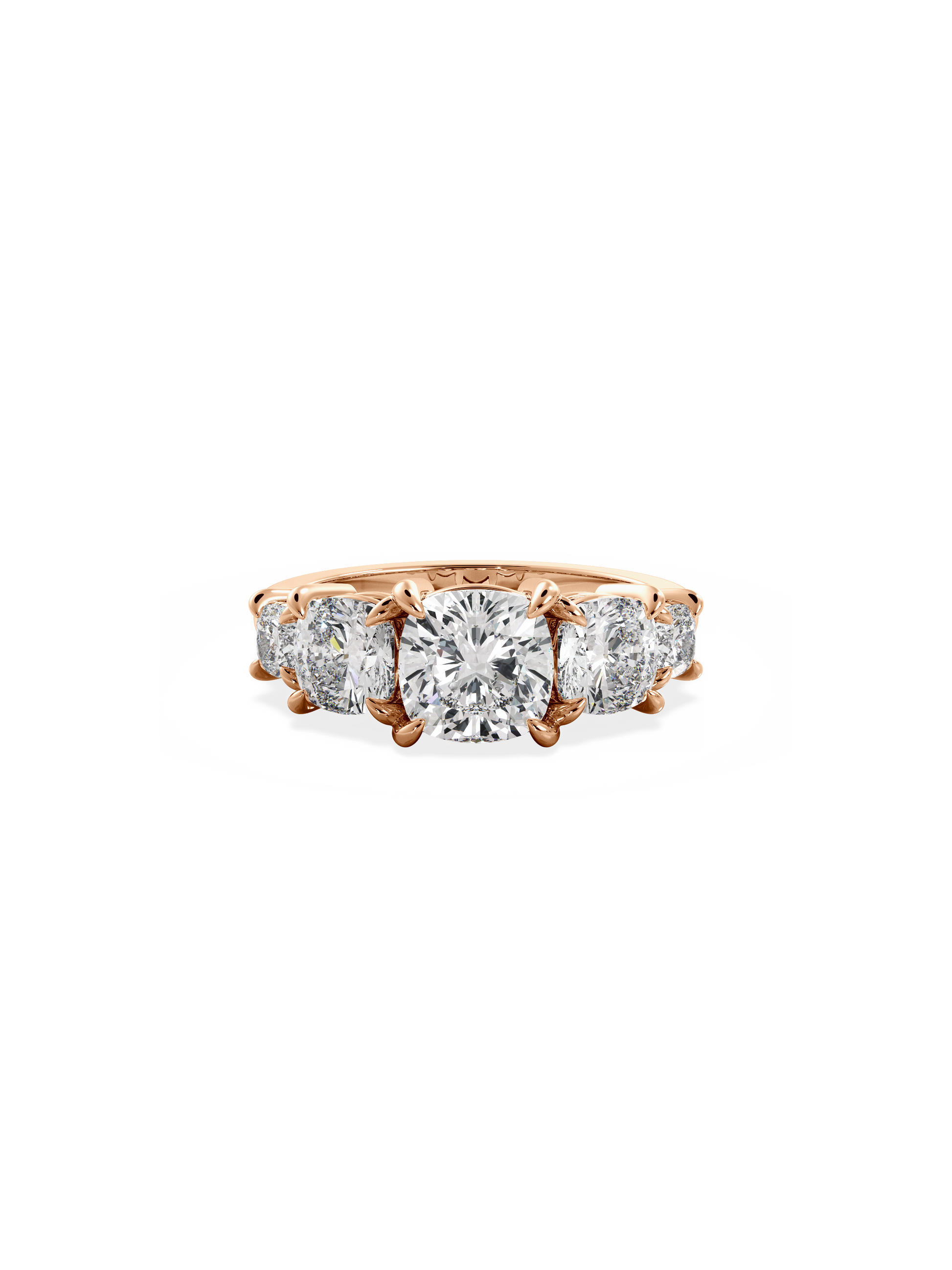 2 CT Round Three Stones Lab Grown Diamond Engagement Ring