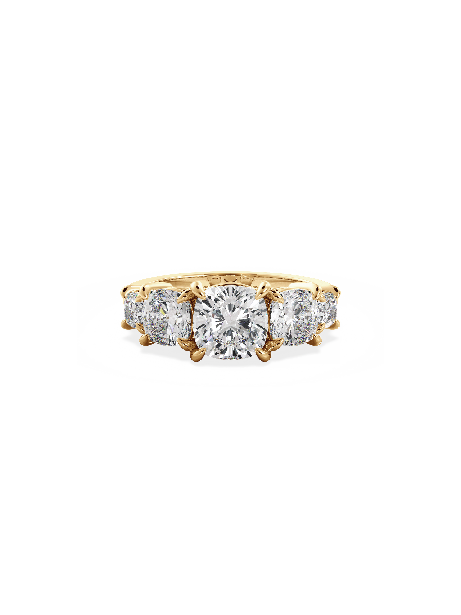 2 CT Round Three Stones Lab Grown Diamond Engagement Ring