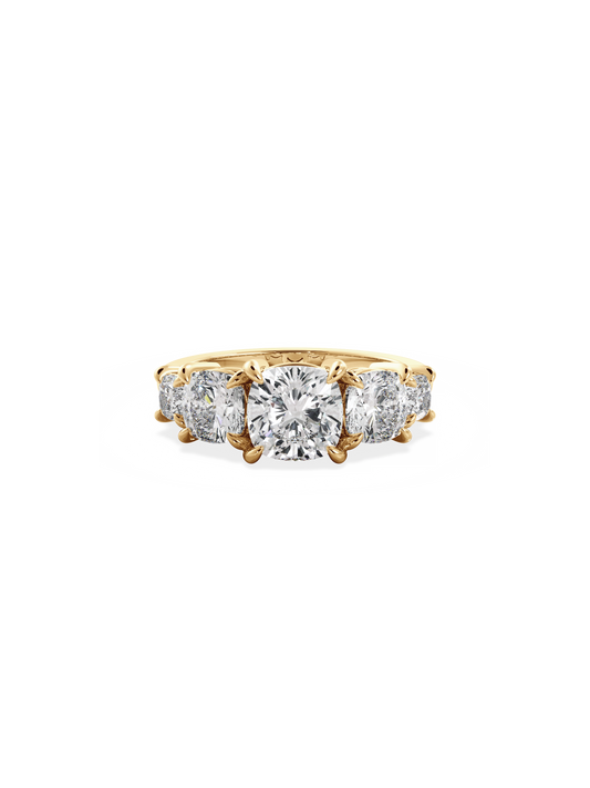 2 CT Round Three Stones Lab Grown Diamond Engagement Ring