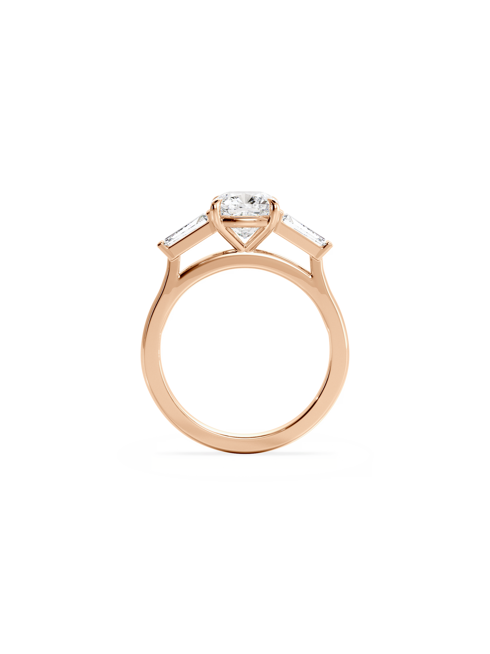 2 CT Round Three Stones Lab Grown Diamond Engagement Ring