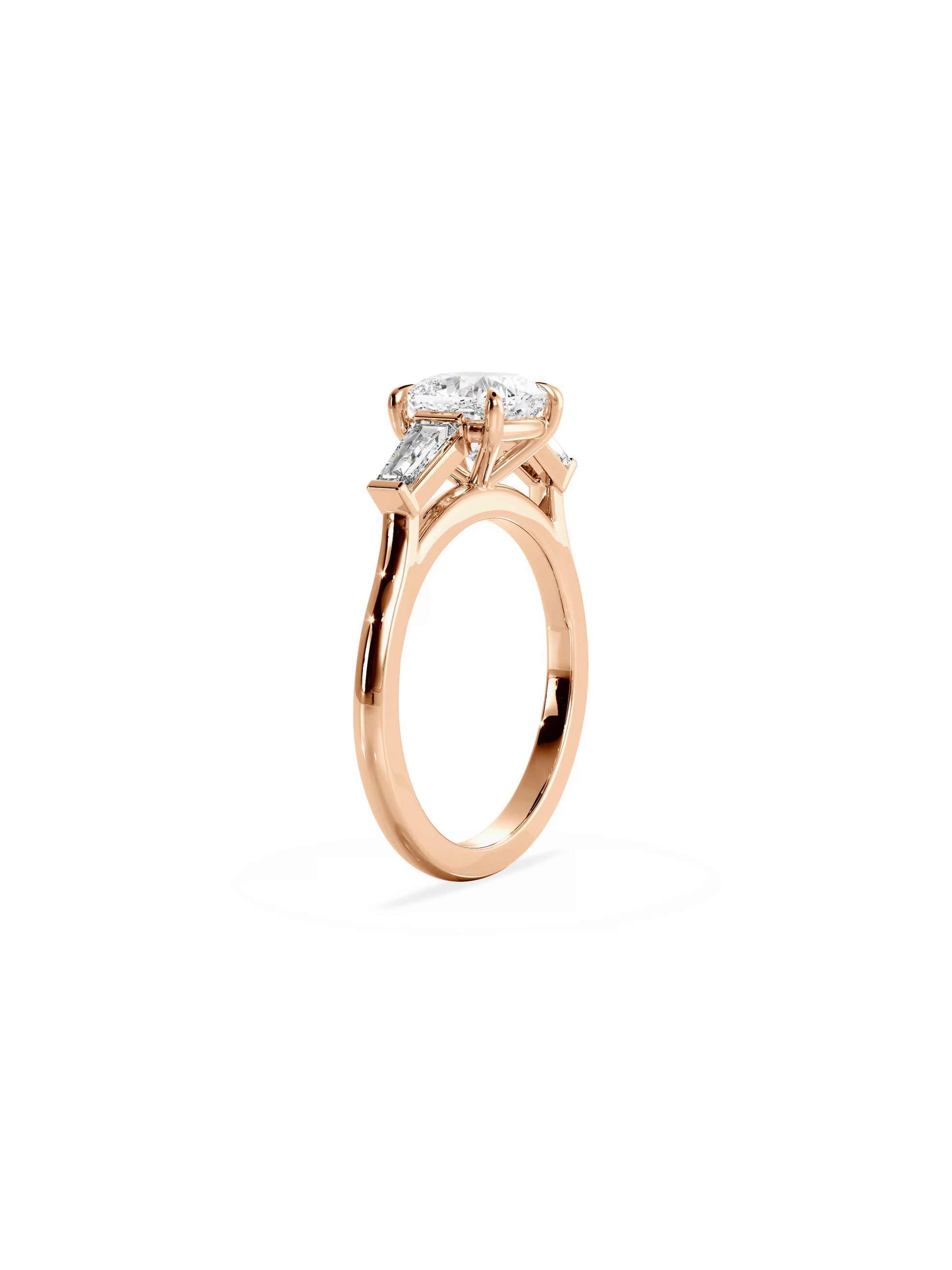 2 CT Round Three Stones Lab Grown Diamond Engagement Ring