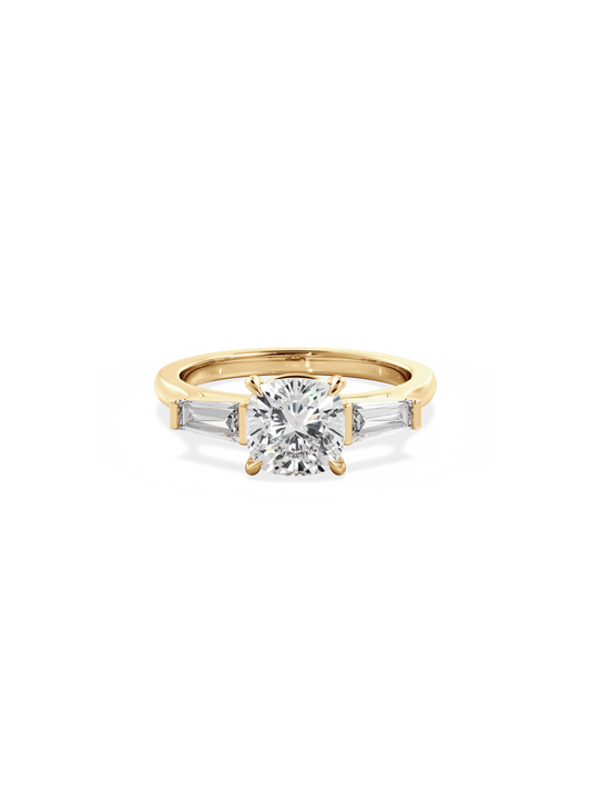 2 CT Round Three Stones Lab Grown Diamond Engagement Ring