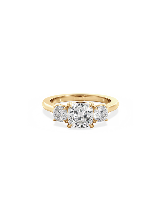 2 CT Round Three Stones Lab Grown Diamond Engagement Ring