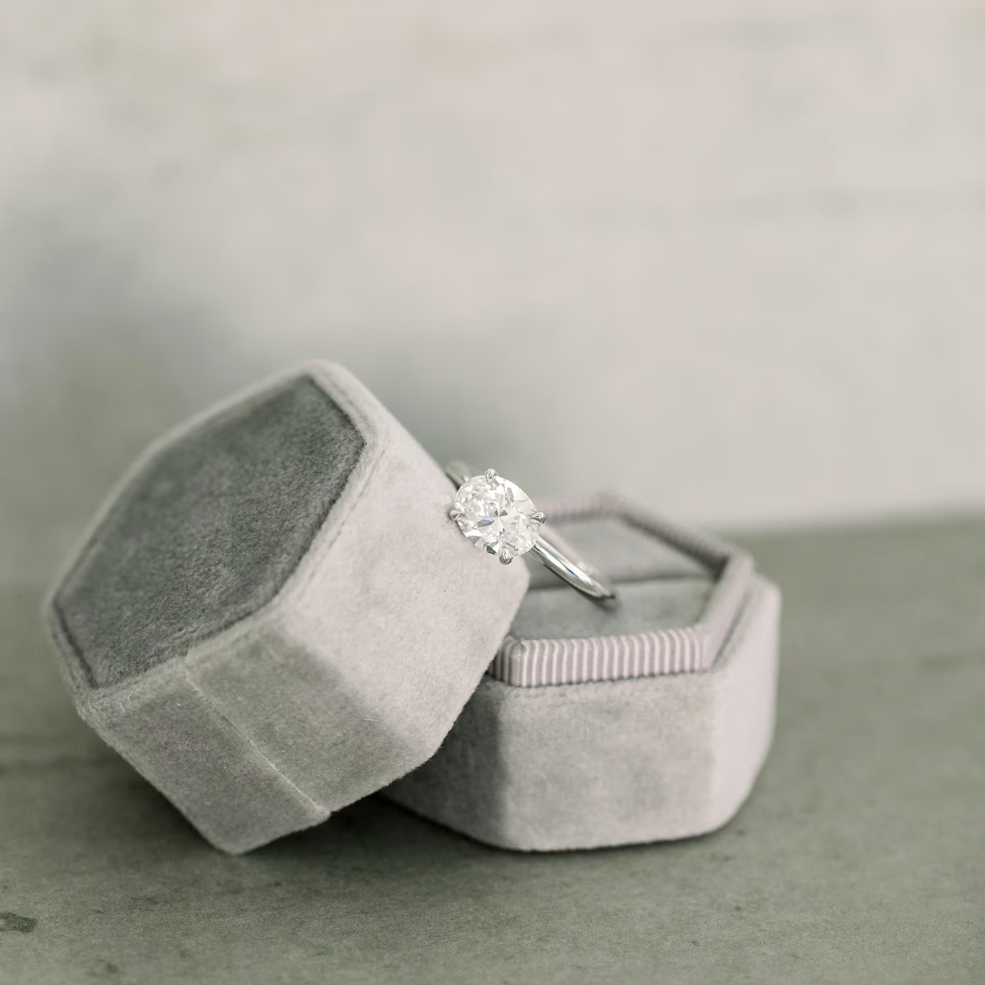 Marquise Cut Cluster Styled Lab Grown Diamond Engagement Ring