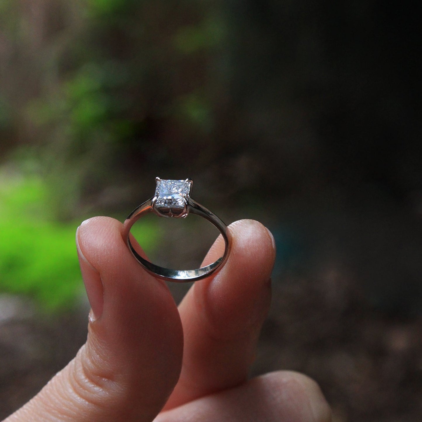 2 CT Round Three Stones Lab Grown Diamond Engagement Ring