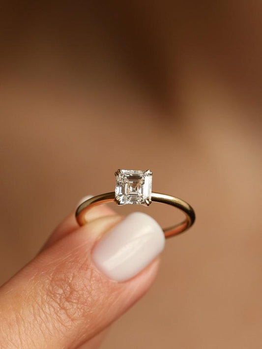 Marquise Cut Cluster Styled Lab Grown Diamond Engagement Ring