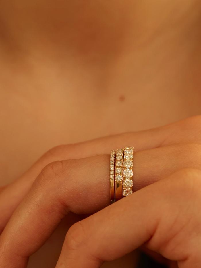 Marquise Cut Cluster Styled Lab Grown Wedding Band